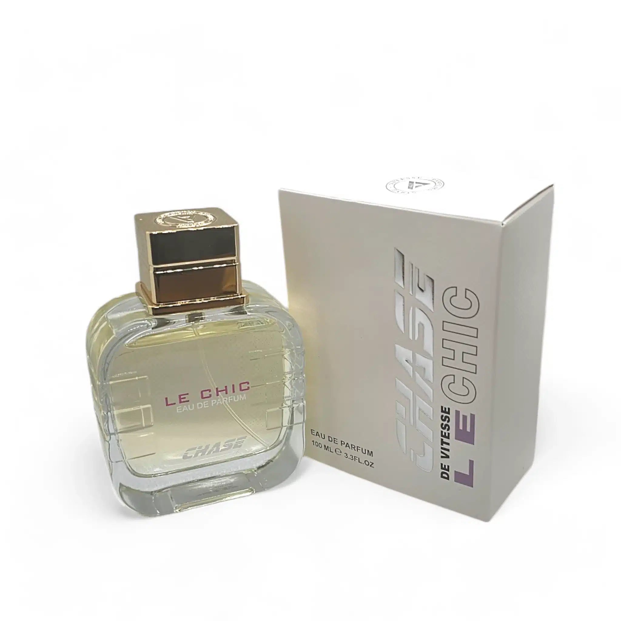 Chase Le Chic 100ml Eau de Parfum by Vitesse Parfums bottle and box