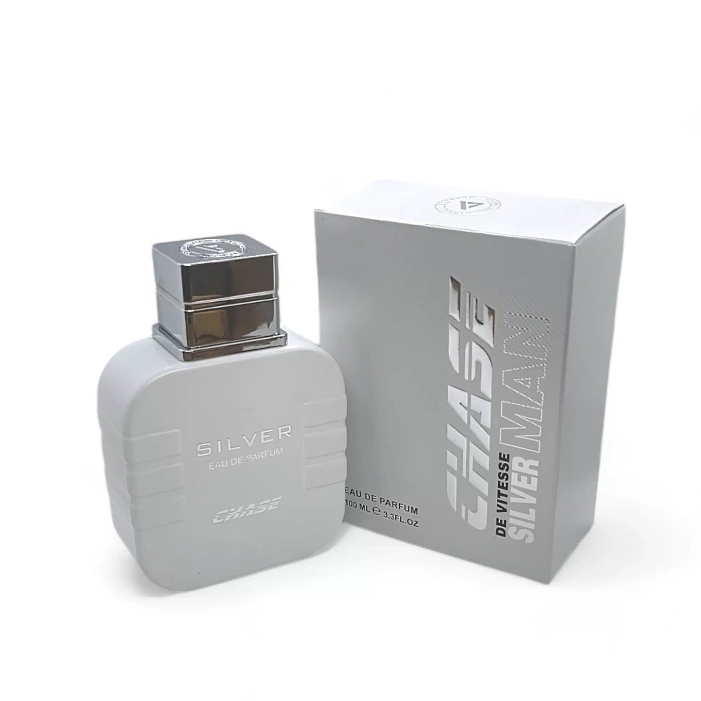 Chase Silver 100ml Eau de Parfum by Vitesse Parfums fragrance bottle