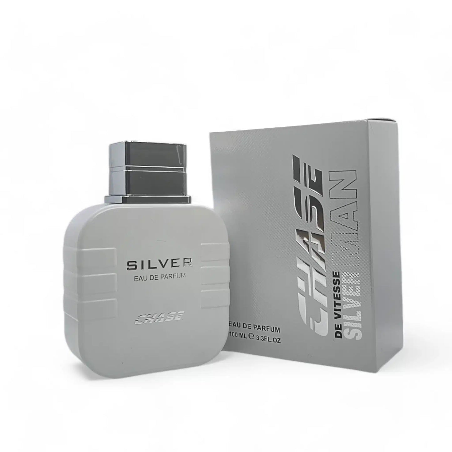 Chase Silver 100ml Eau de Parfum by Vitesse Parfums fragrance bottle