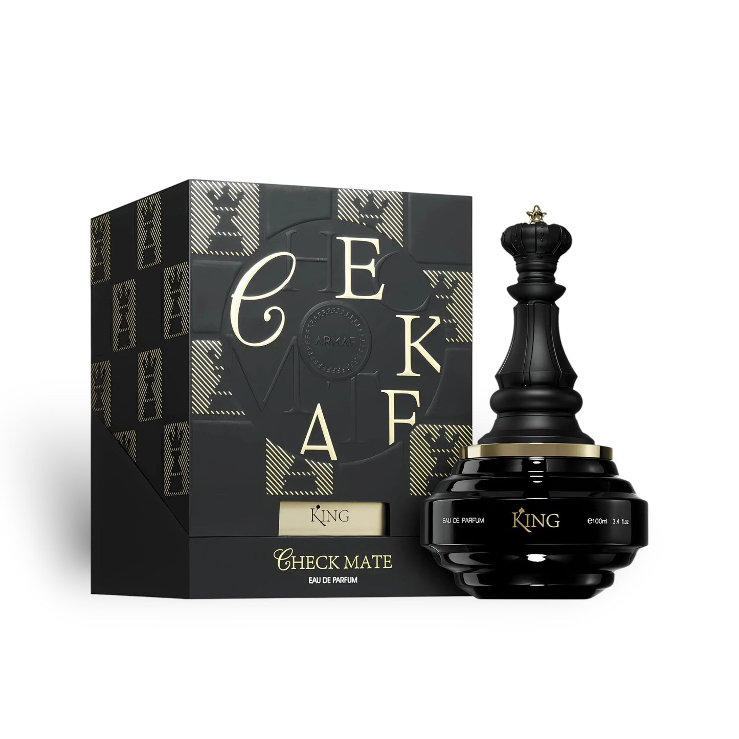 Checkmate King 100ml Eau de Parfum by Armaf bottle and box