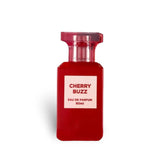 Cherry Buzz 80ml Eau de Parfum by Fragrance World fragrance packaging front view