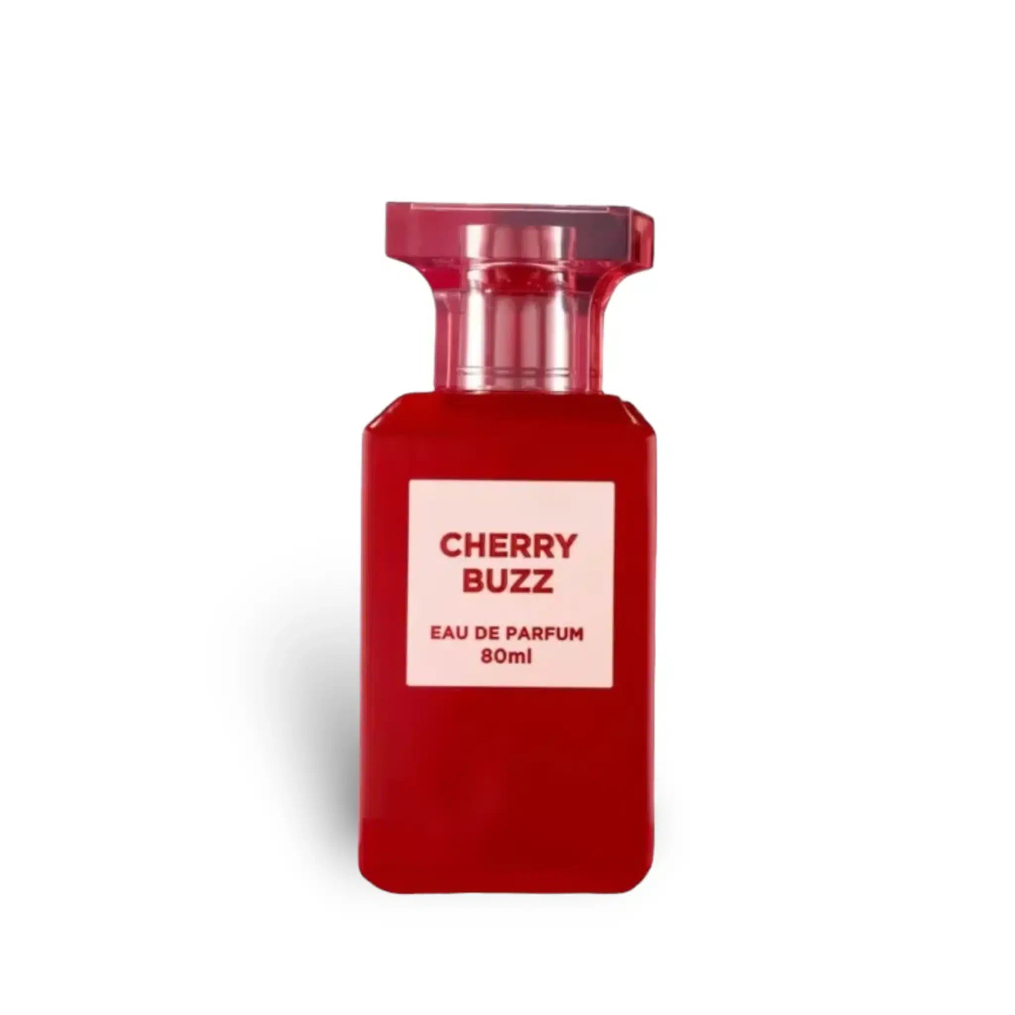 Cherry Buzz 80ml Eau de Parfum by Fragrance World fragrance packaging front view