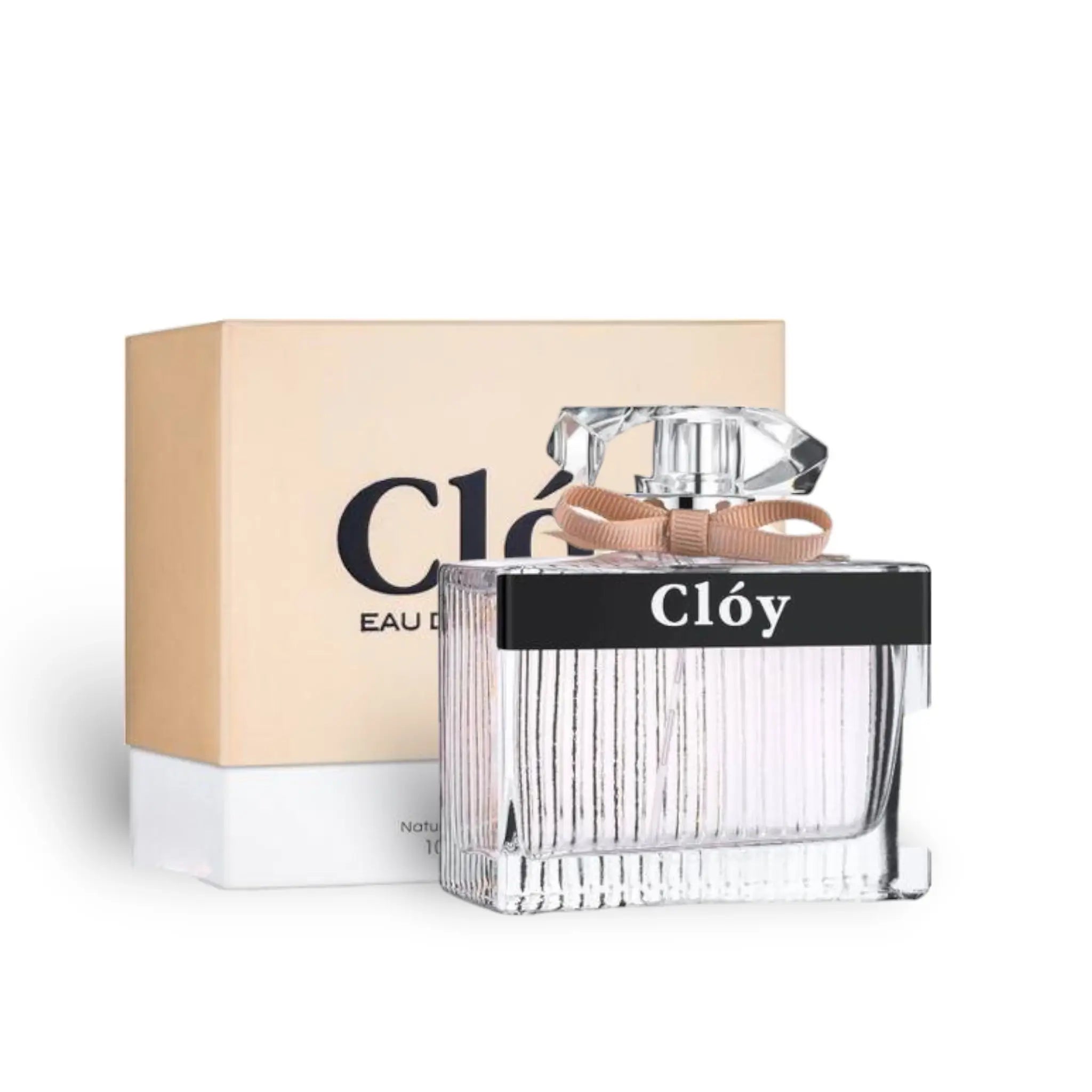 Cloy 100ml Eau de Parfum by Fragrance World bottle and box