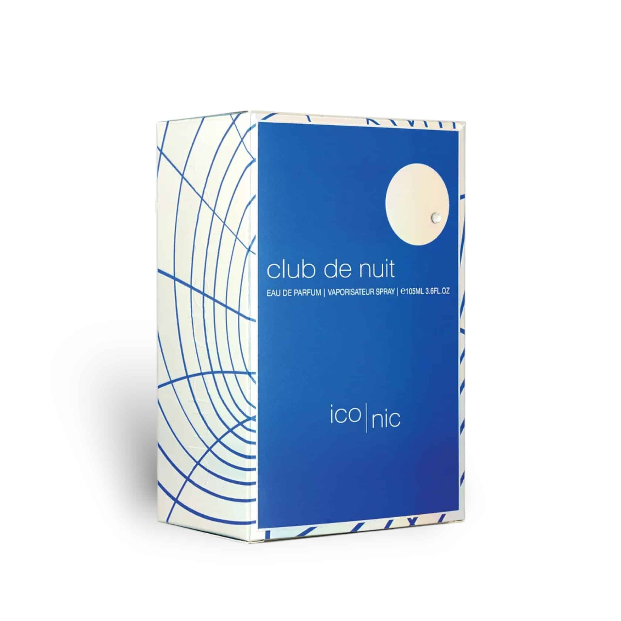 Club De Nuit Iconic 105ml Eau de Parfum by Armaf fragrance packaging front view