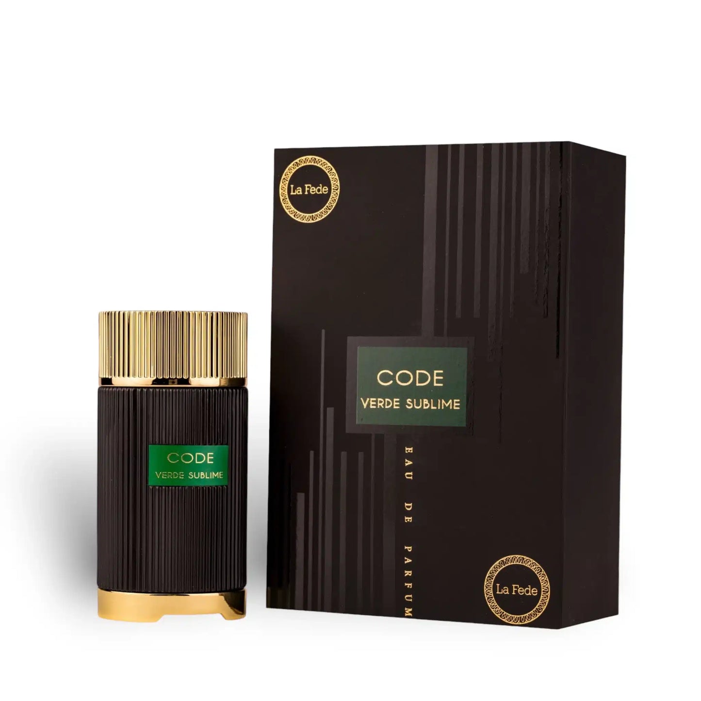 Code Verde Sublime 100ml Eau de Parfum by Khadlaj bottle and box