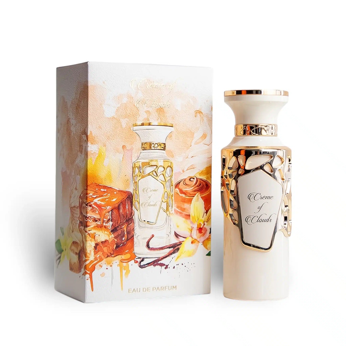 Creme Of Clouds 100ml Eau de Parfum by Fragrance World bottle and box