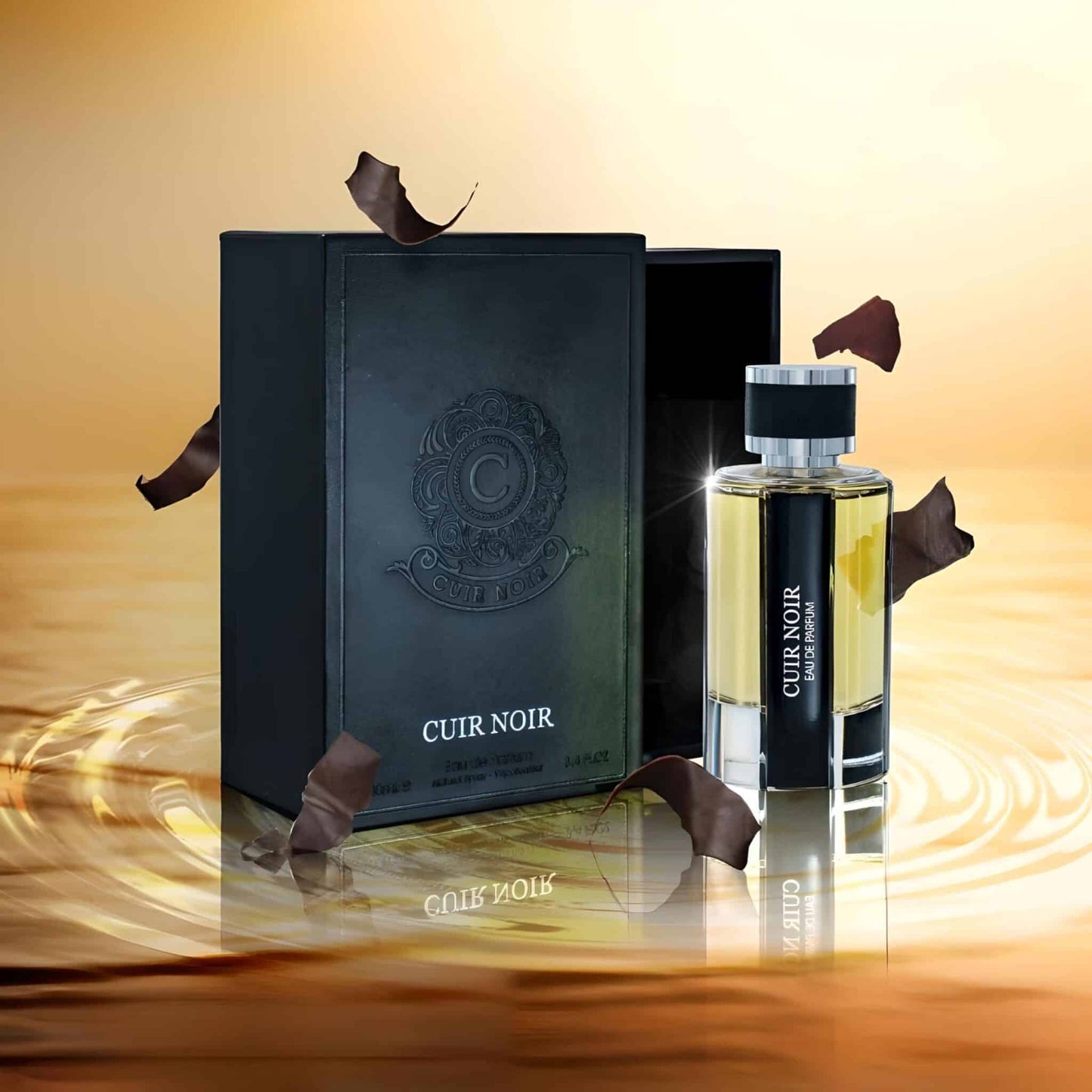 Cuir Noir 100ml Eau de Parfum by French Avenue fragrance packaging front view