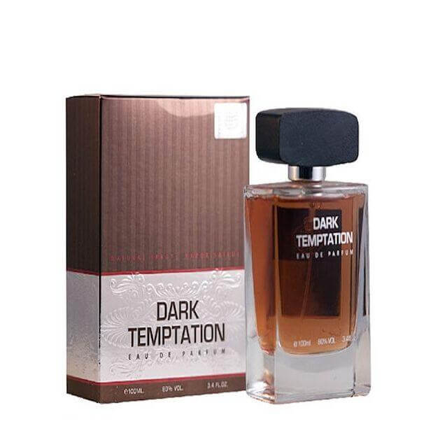 Dark Temptation 100ml Eau de Parfum by Fragrance World bottle and box