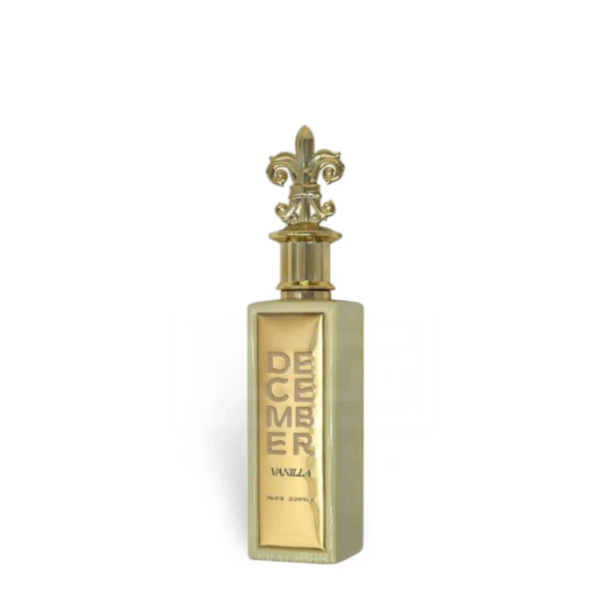 December Vanilla 100ml Eau de Parfum by Paris Corner perfume bottle close up