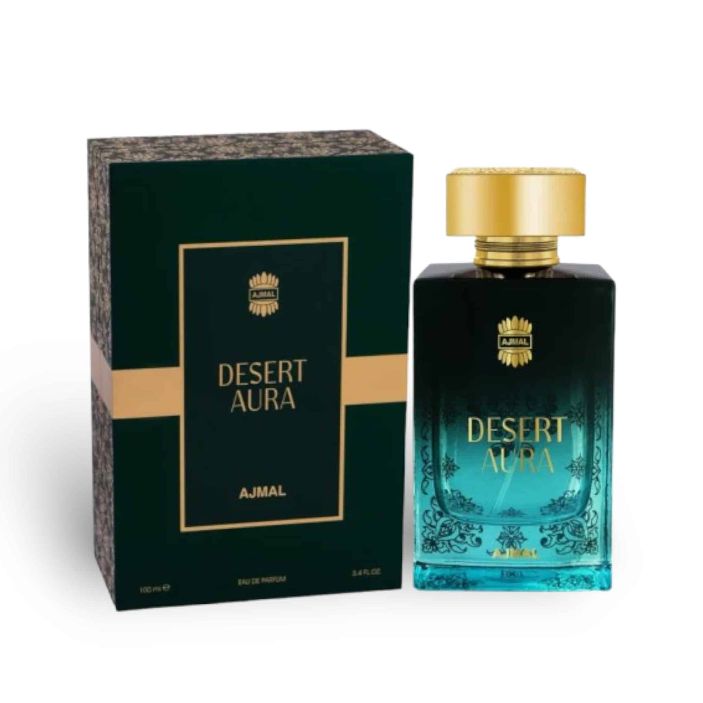 Desert Aura 100ml Eau de Parfum by Ajmal bottle and box