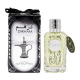 Dirham Silver 100ml Eau de Parfum by Ard Al Zaafaran bottle and box