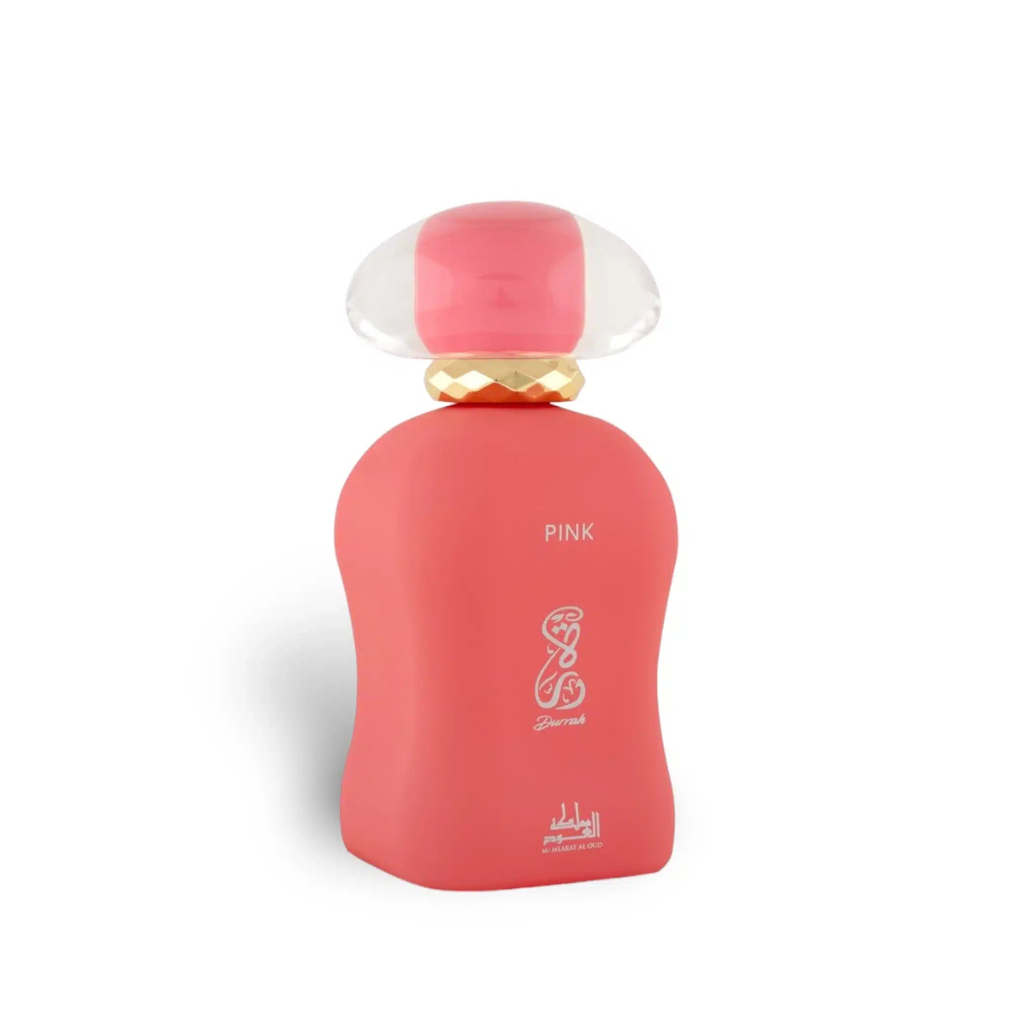 Durrah Pink 100ml Eau de Parfum by Mamlakat Al Oud fragrance packaging front view