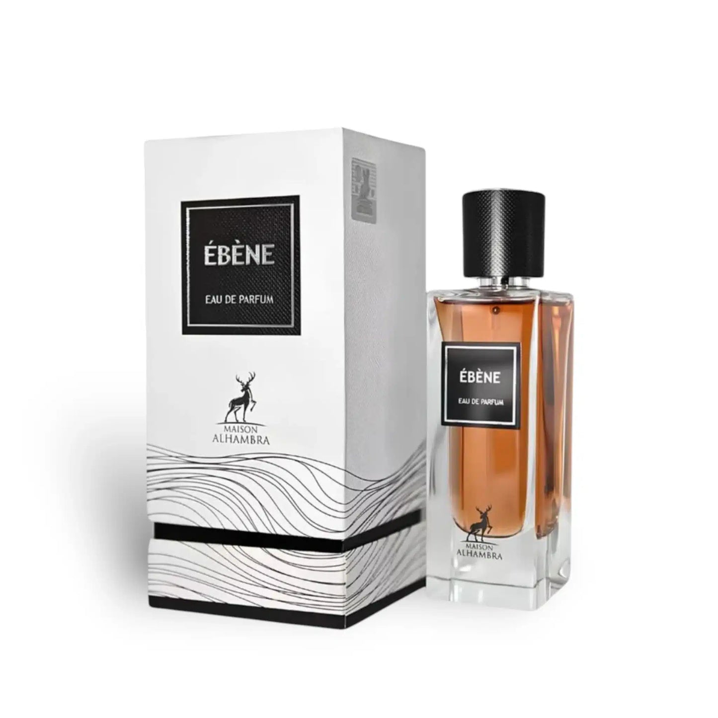 Ebene 90ml Eau de Parfum by Maison Alhambra bottle and box