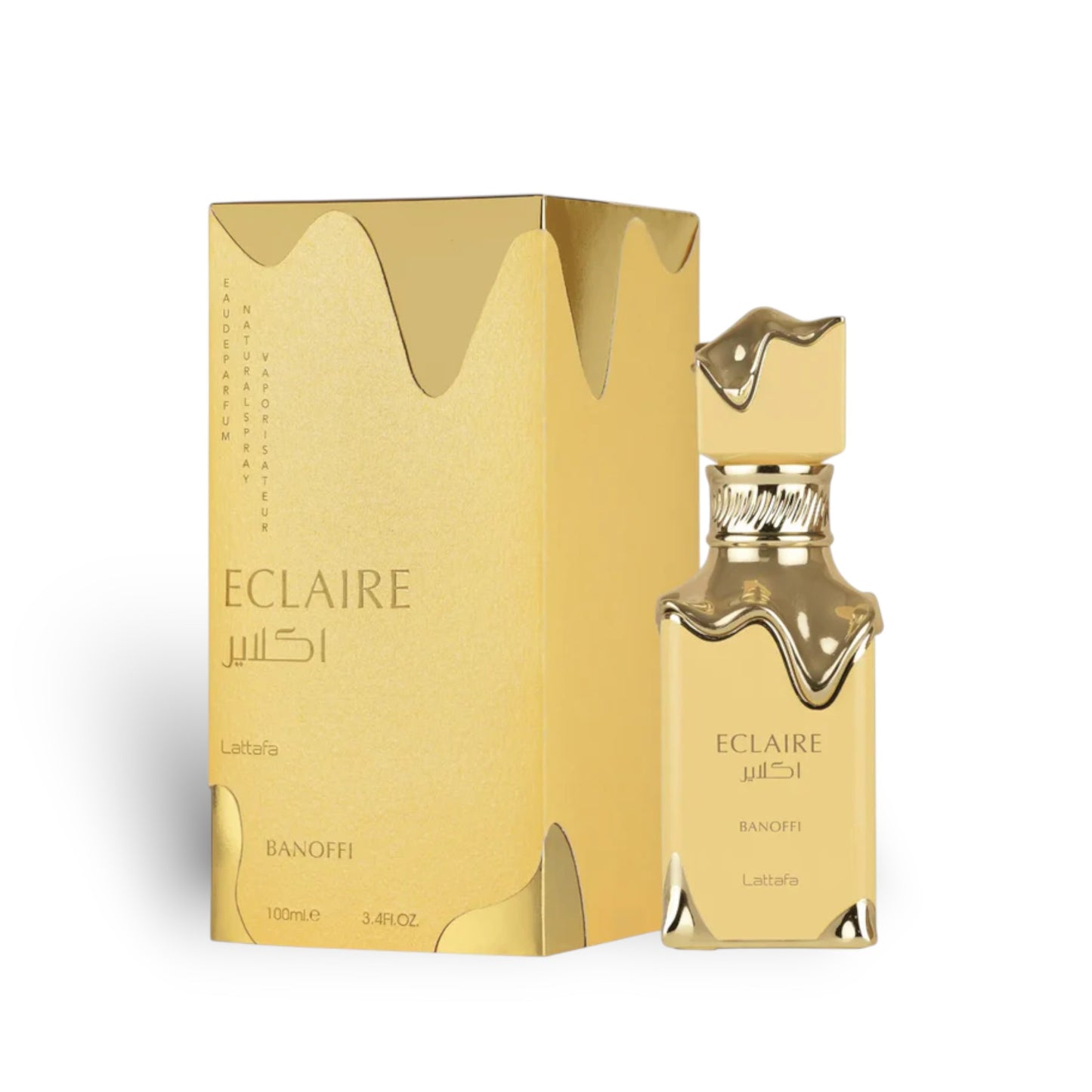 Eclaire Banoffi 100ml Eau de Parfum by Lattafa bottle and box