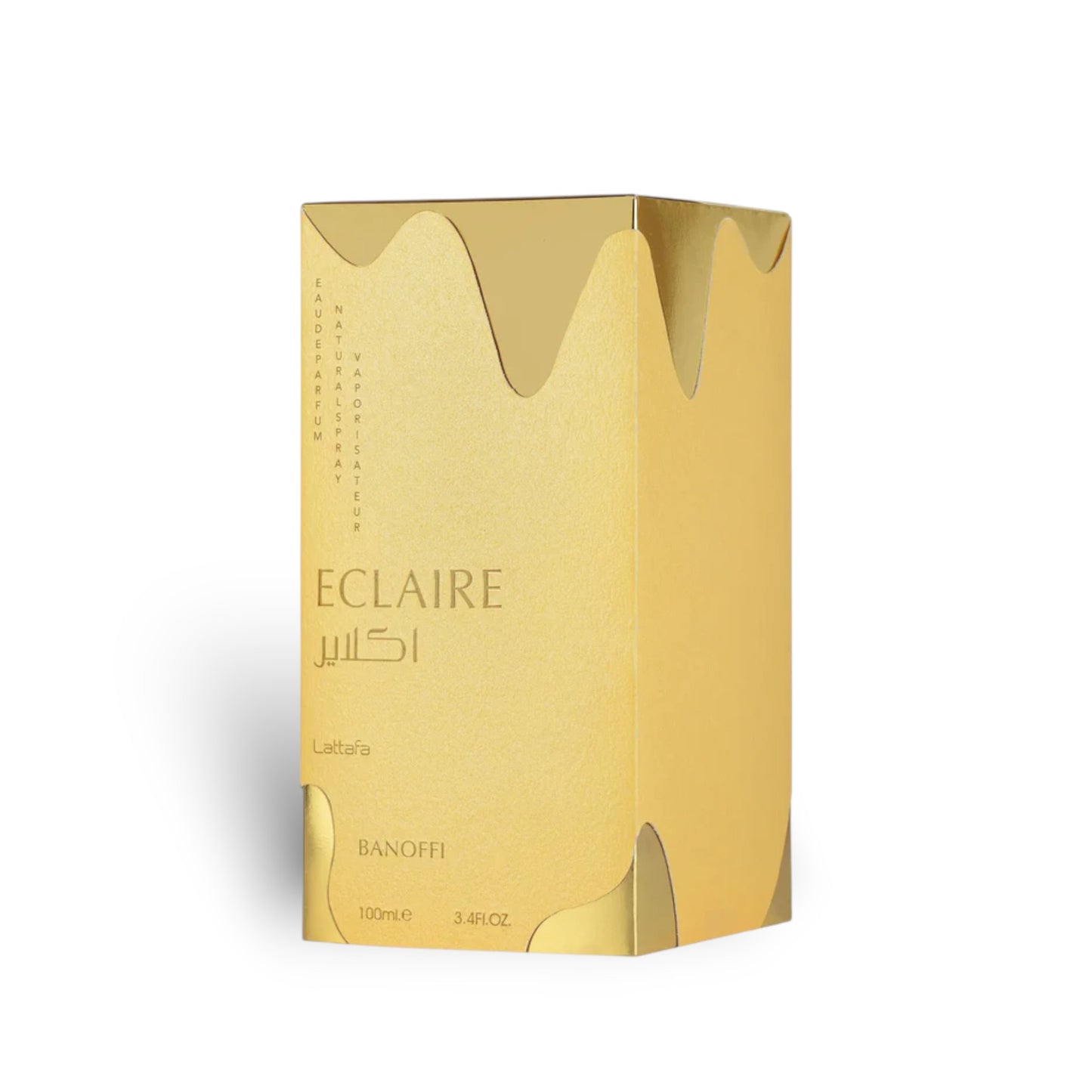 Eclaire Banoffi 100ml Eau de Parfum by Lattafa perfume bottle close up