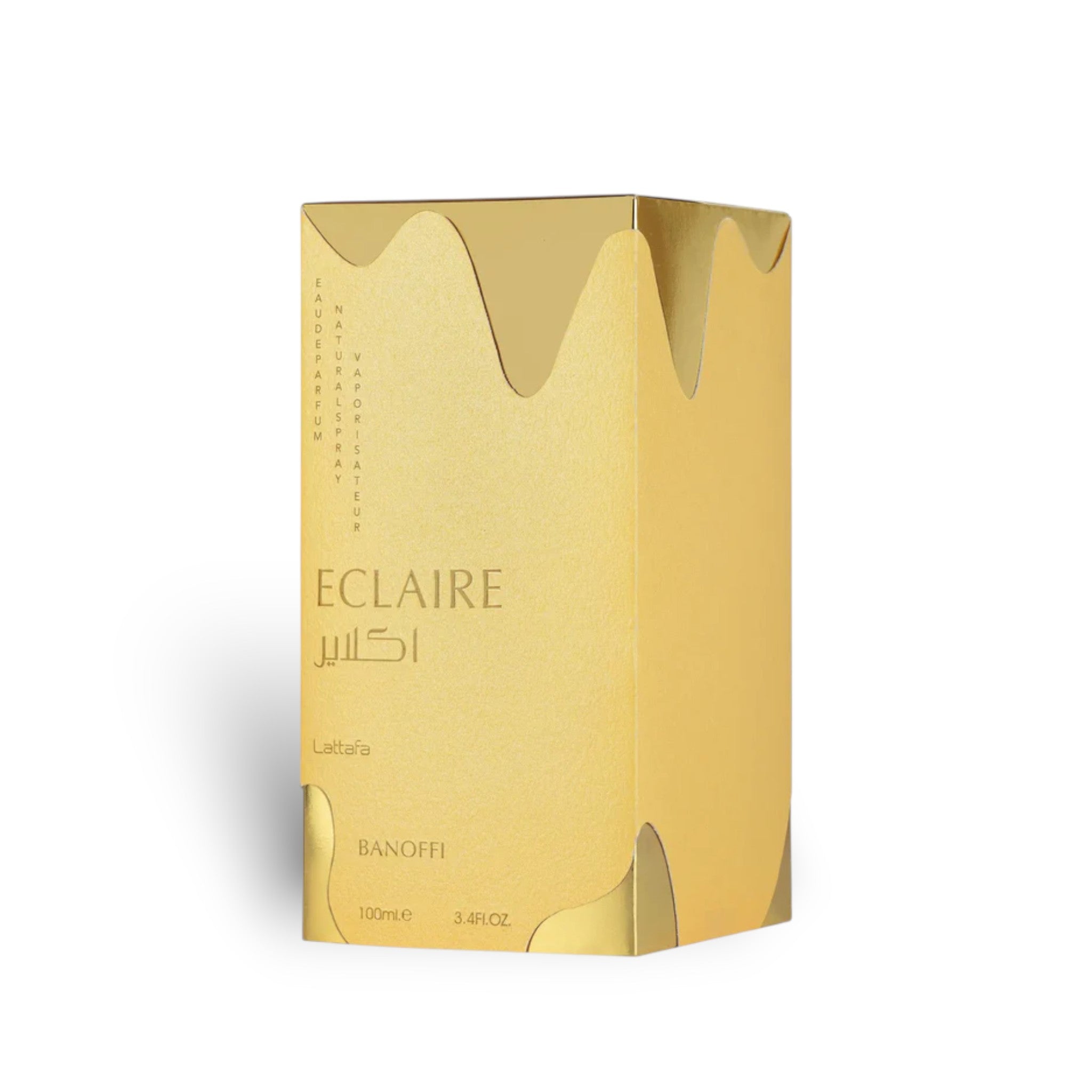 Eclaire Banoffi 100ml Eau de Parfum by Lattafa perfume bottle close up