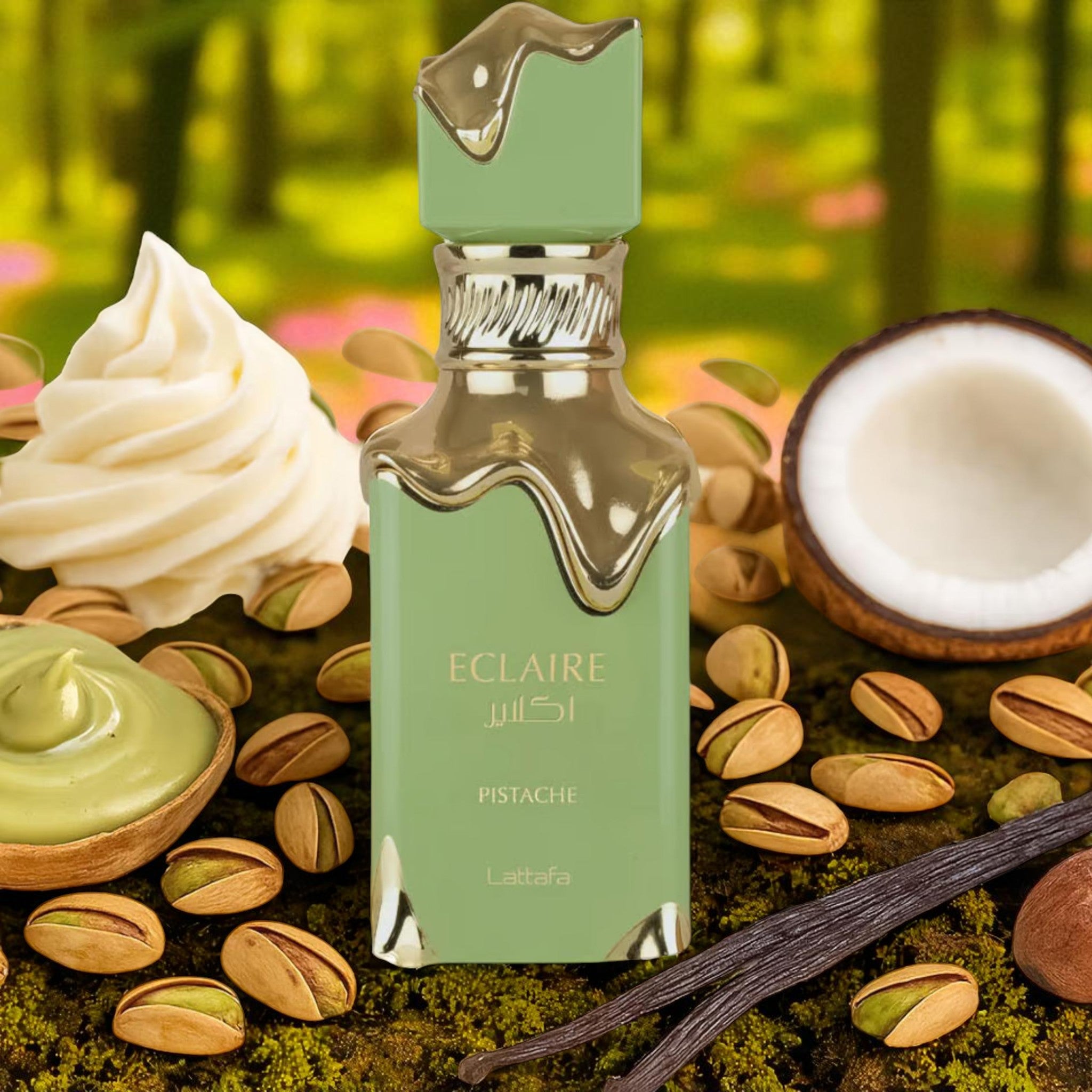 Eclaire Pistache 100ml Eau de Parfum by Lattafa Arabian perfume product image