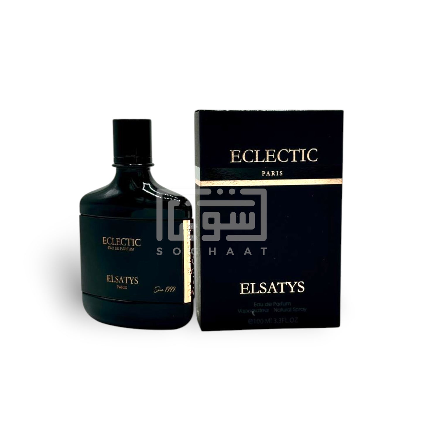Eclectic (Elsatys Leather Collection) 100ml Eau de Parfum by Parisis Parfums bottle and box