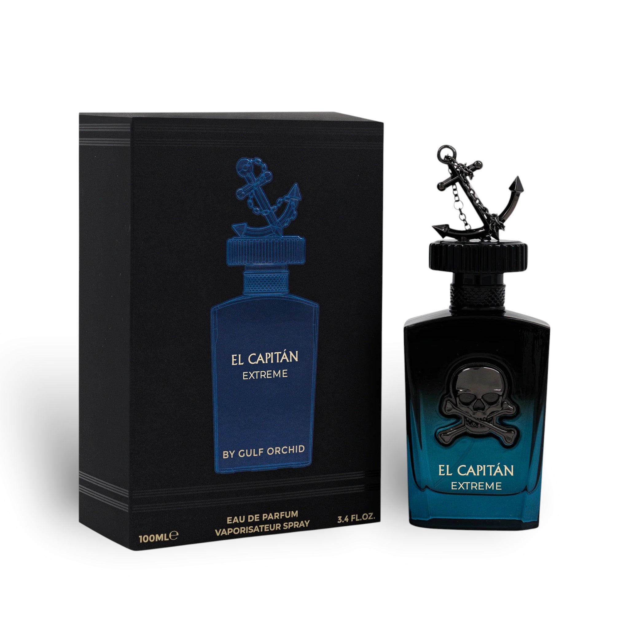 El Capitán Extreme 100ml Eau de Parfum by Gulf Orchid bottle and box