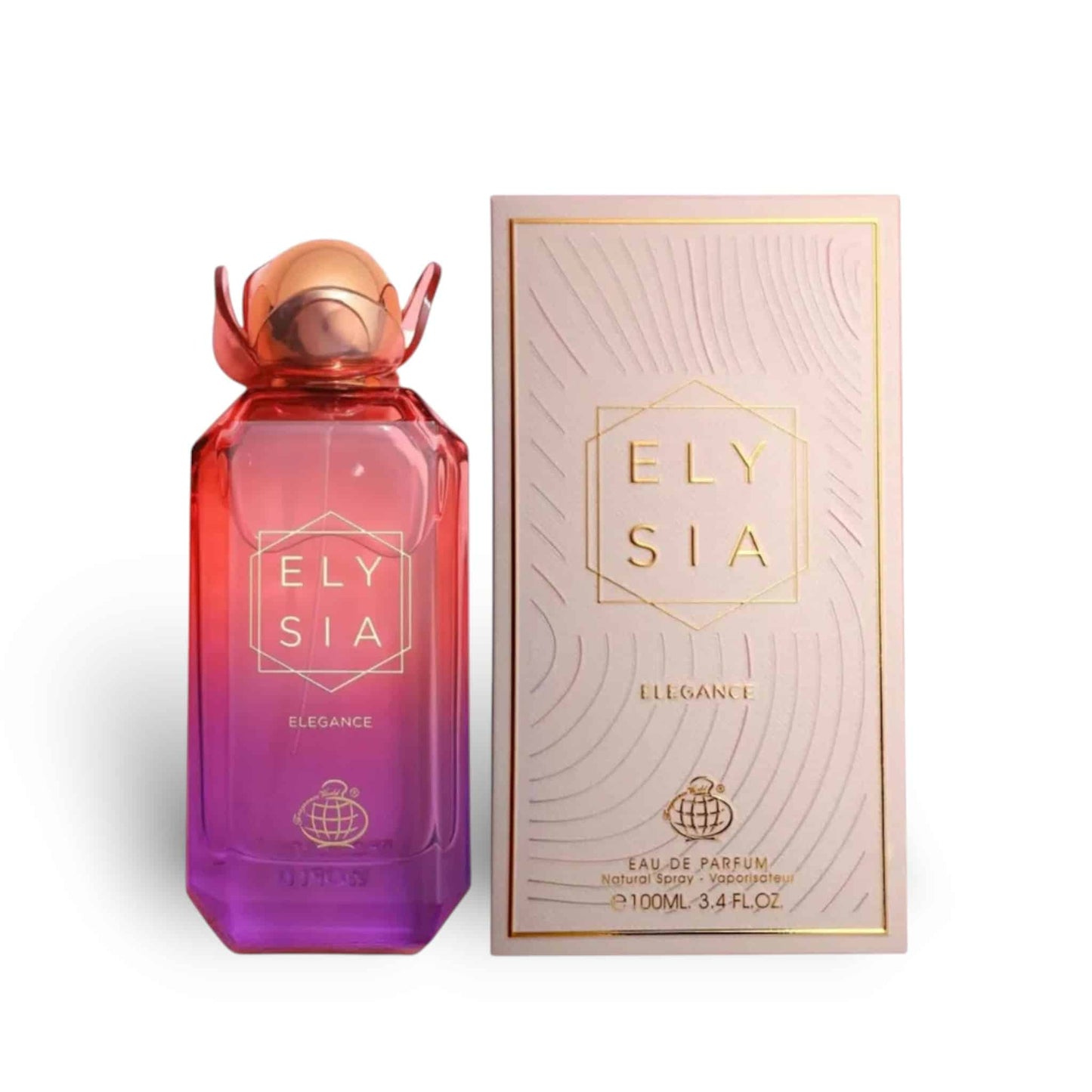 Elysia Elegance 100ml Eau de Parfum by Fragrance World bottle and box