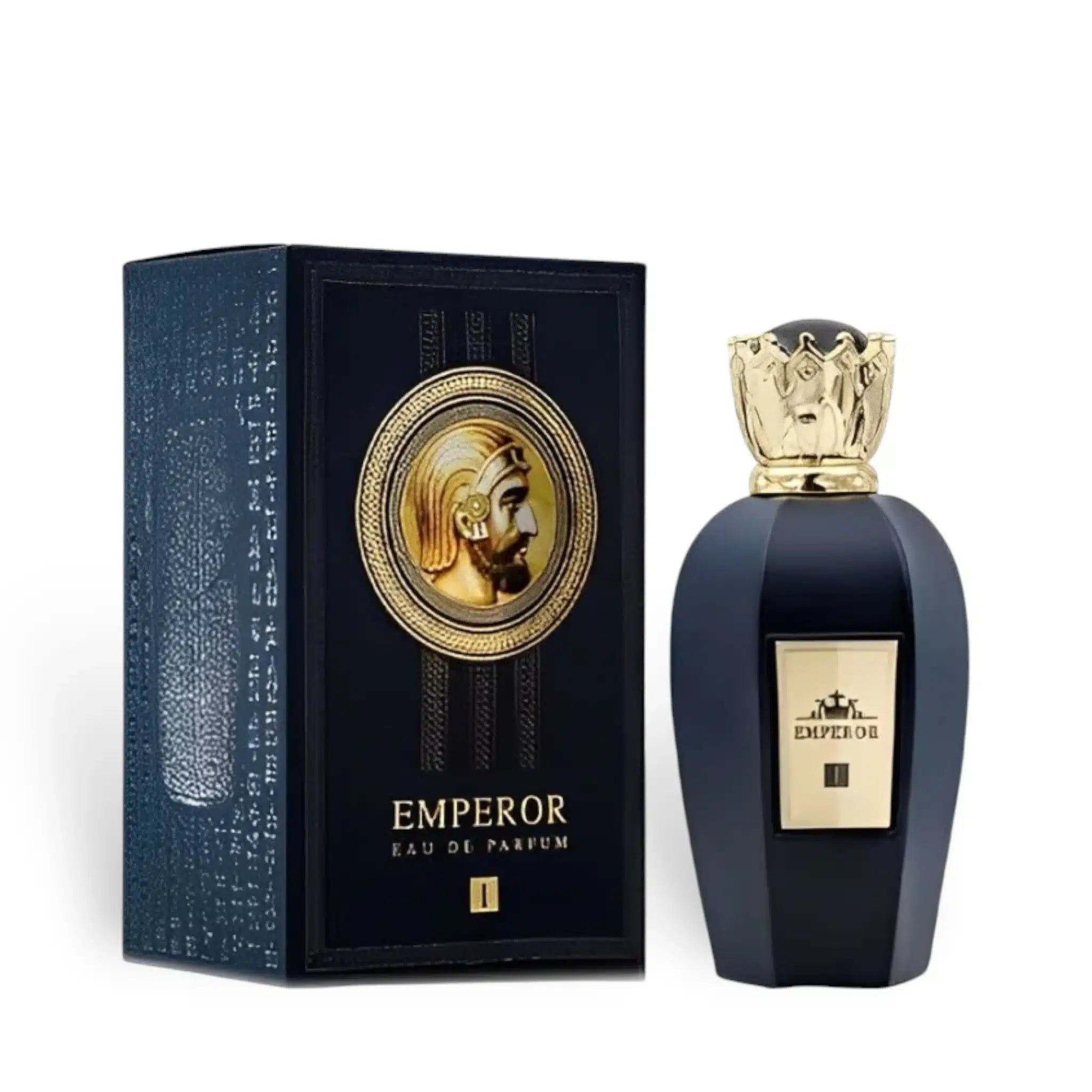 Emperor I 100ml Eau de Parfum by Fragrance World bottle and box