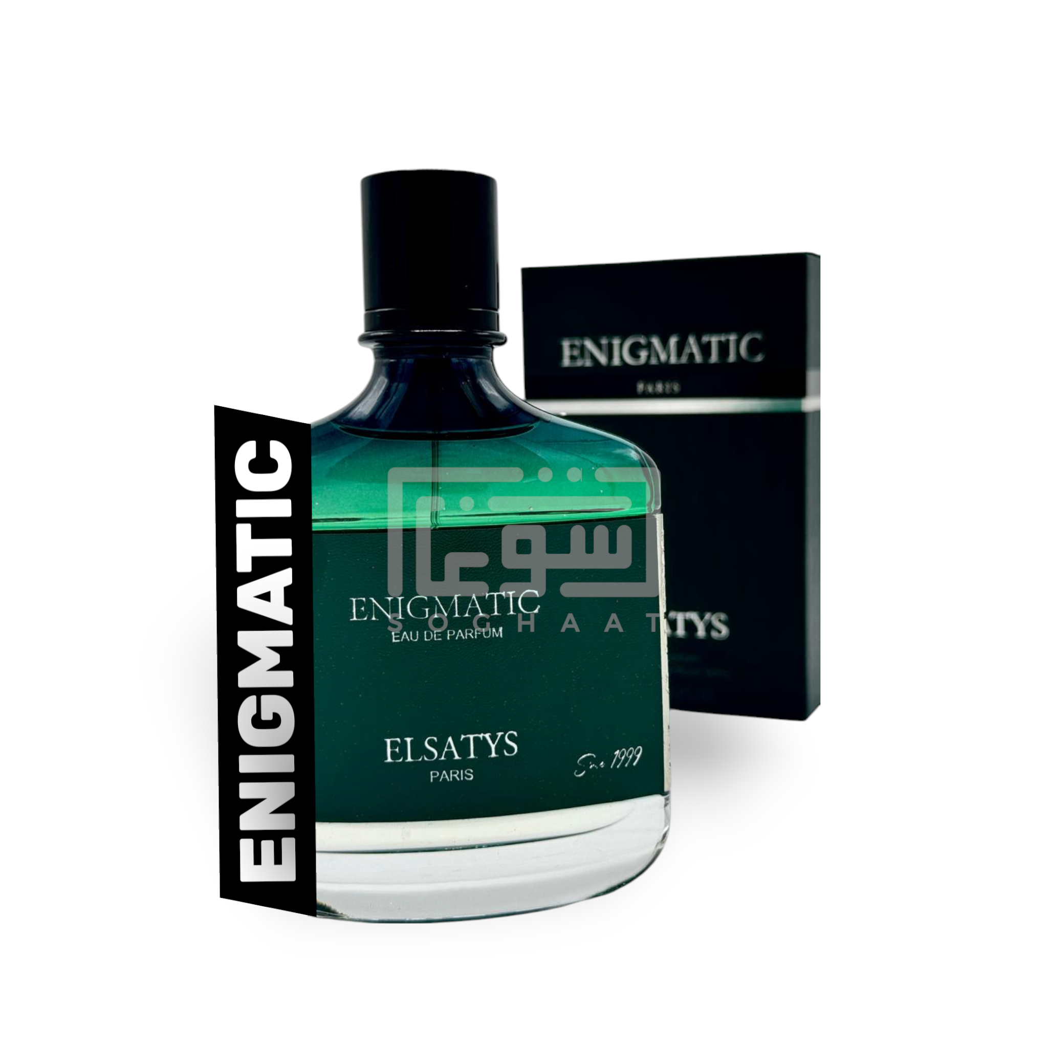 Enigmatic (Elsatys Leather Collection) 100ml Eau de Parfum by Parisis Parfums bottle and box