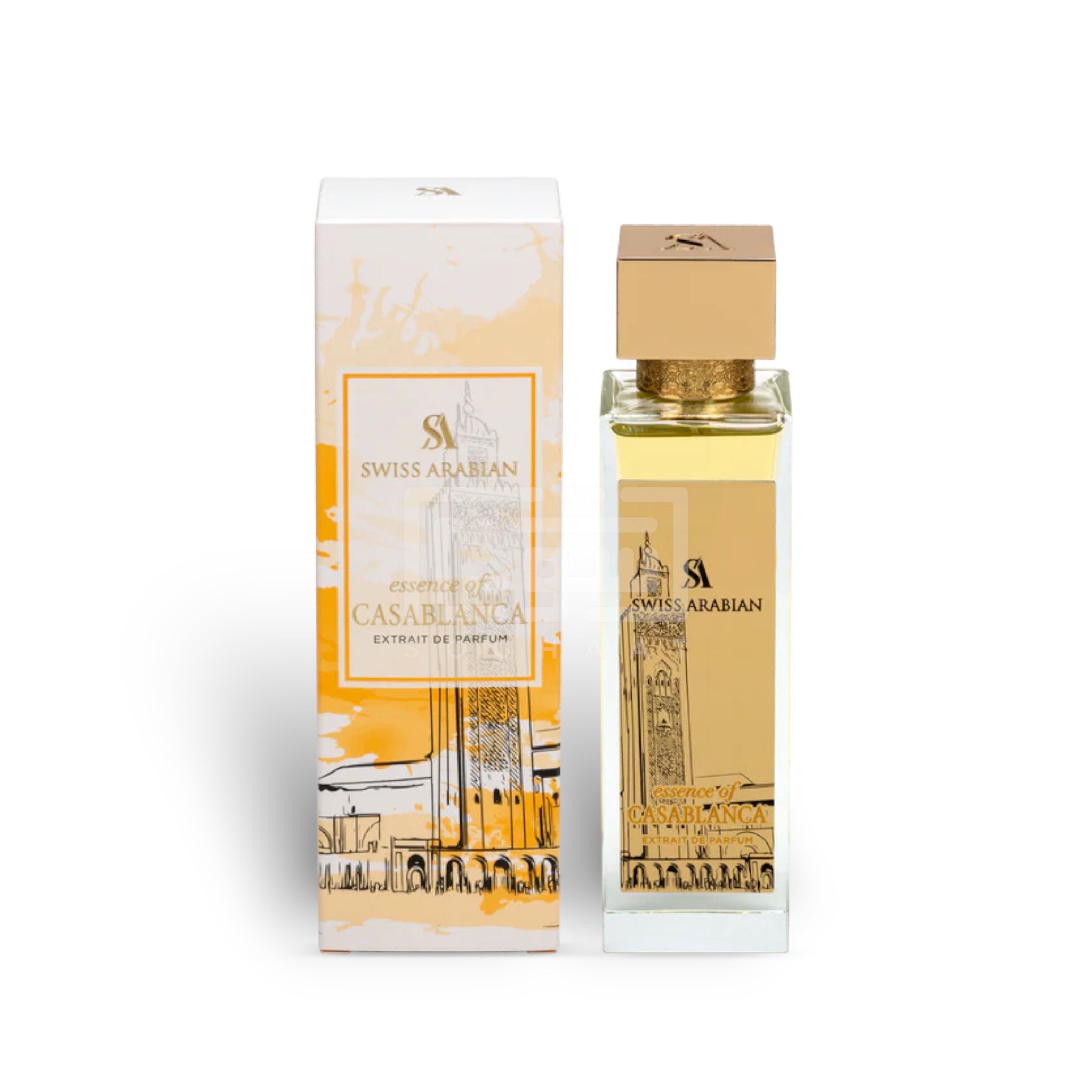 Essence Of Casablanca 100ml Extrait de Parfum by Swiss Arabian bottle and box