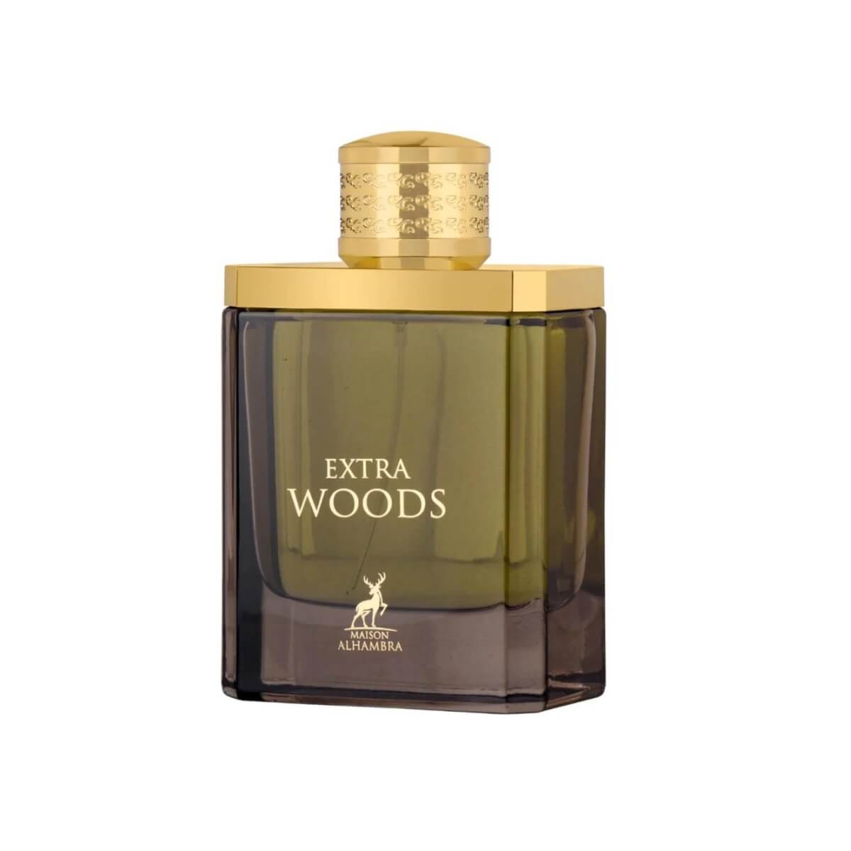 Extra Woods 100ml Eau de Parfum by Maison Alhambra fragrance packaging front view