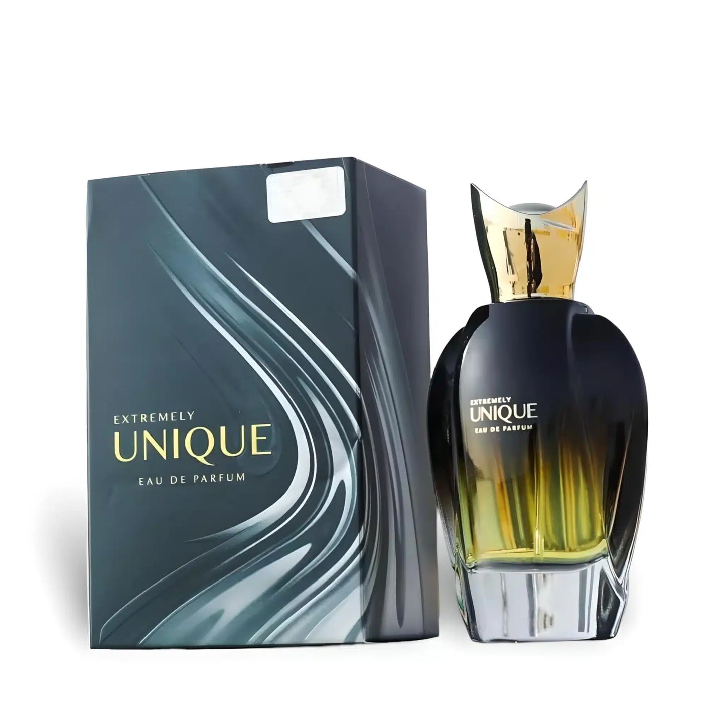 Extremely Unique 100ml Eau de Parfum by Fragrance World bottle and box
