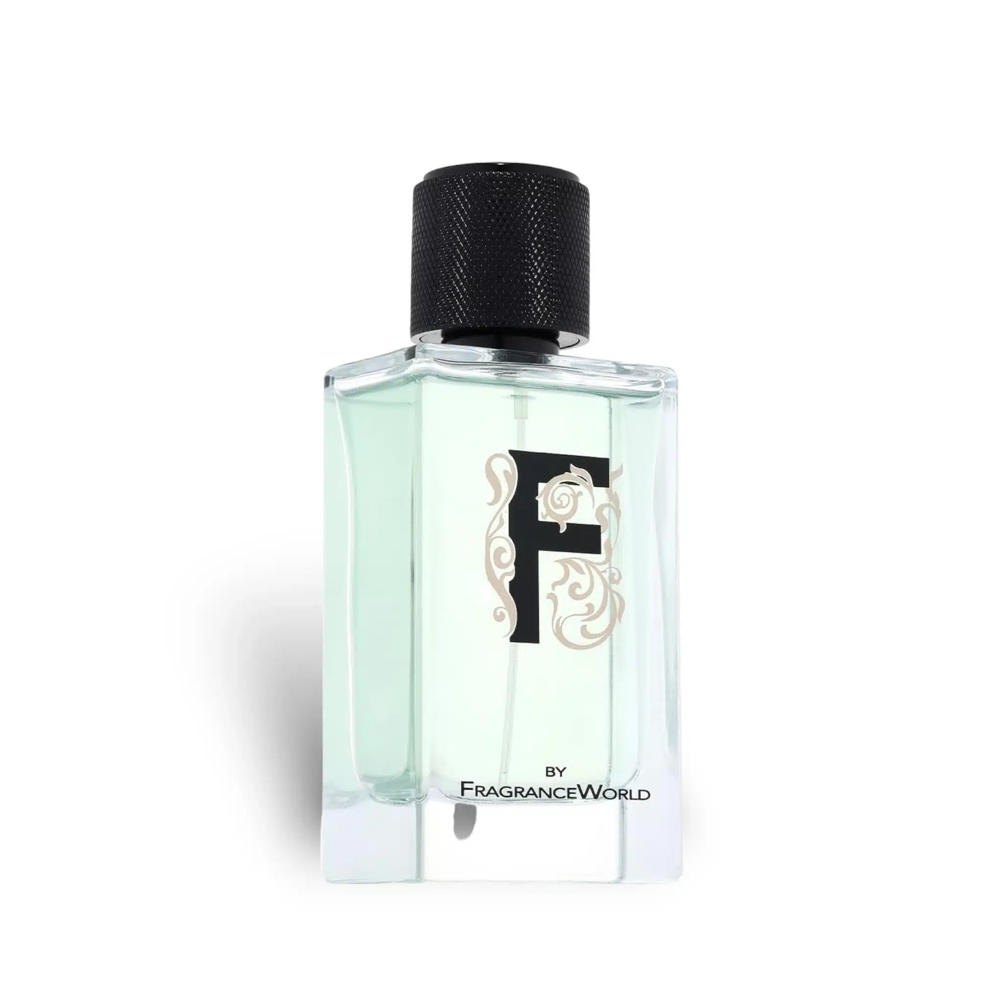 F 100ml Eau de Parfum by Fragrance World fragrance packaging front view