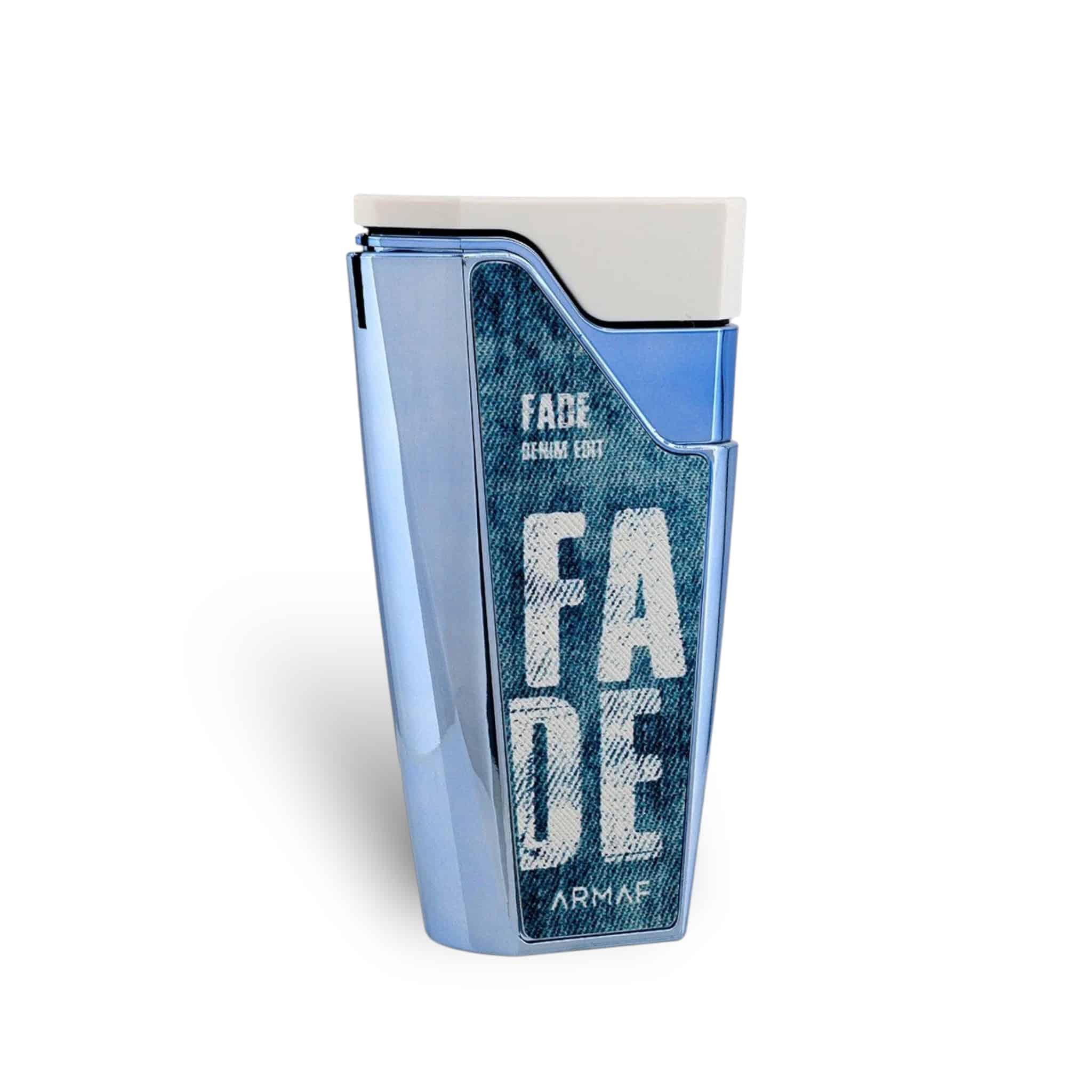 Fade Denim Edit 80ml Eau de Parfum by Armaf perfume bottle close up
