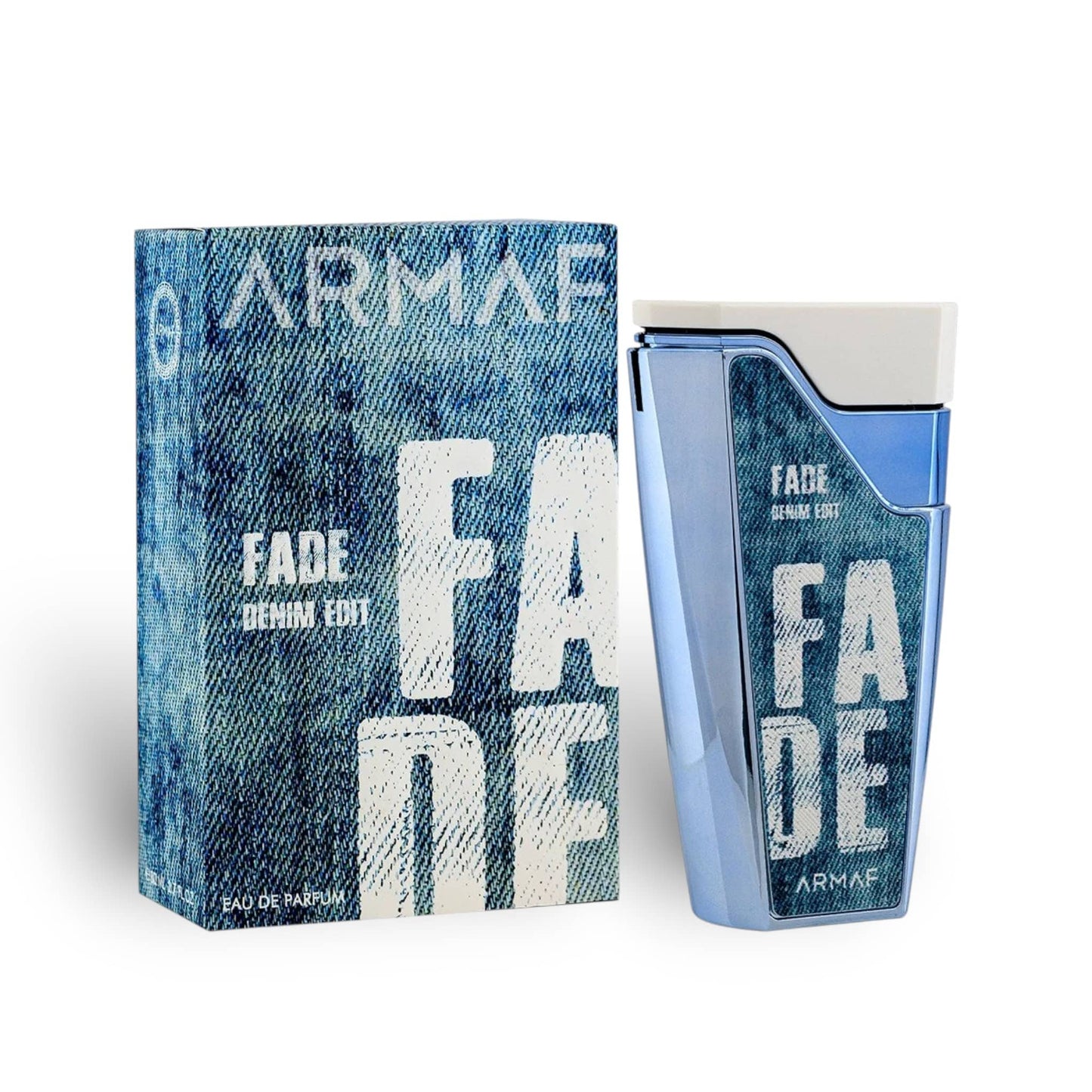 Fade Denim Edit 80ml Eau de Parfum by Armaf bottle and box