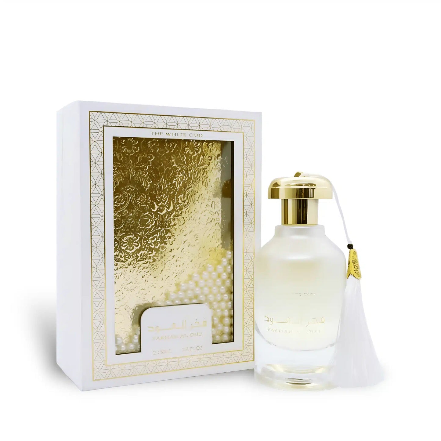 Fakhar Al Oud The White Oud 100ml Eau de Parfum by Ard Al Zaafaran bottle and box