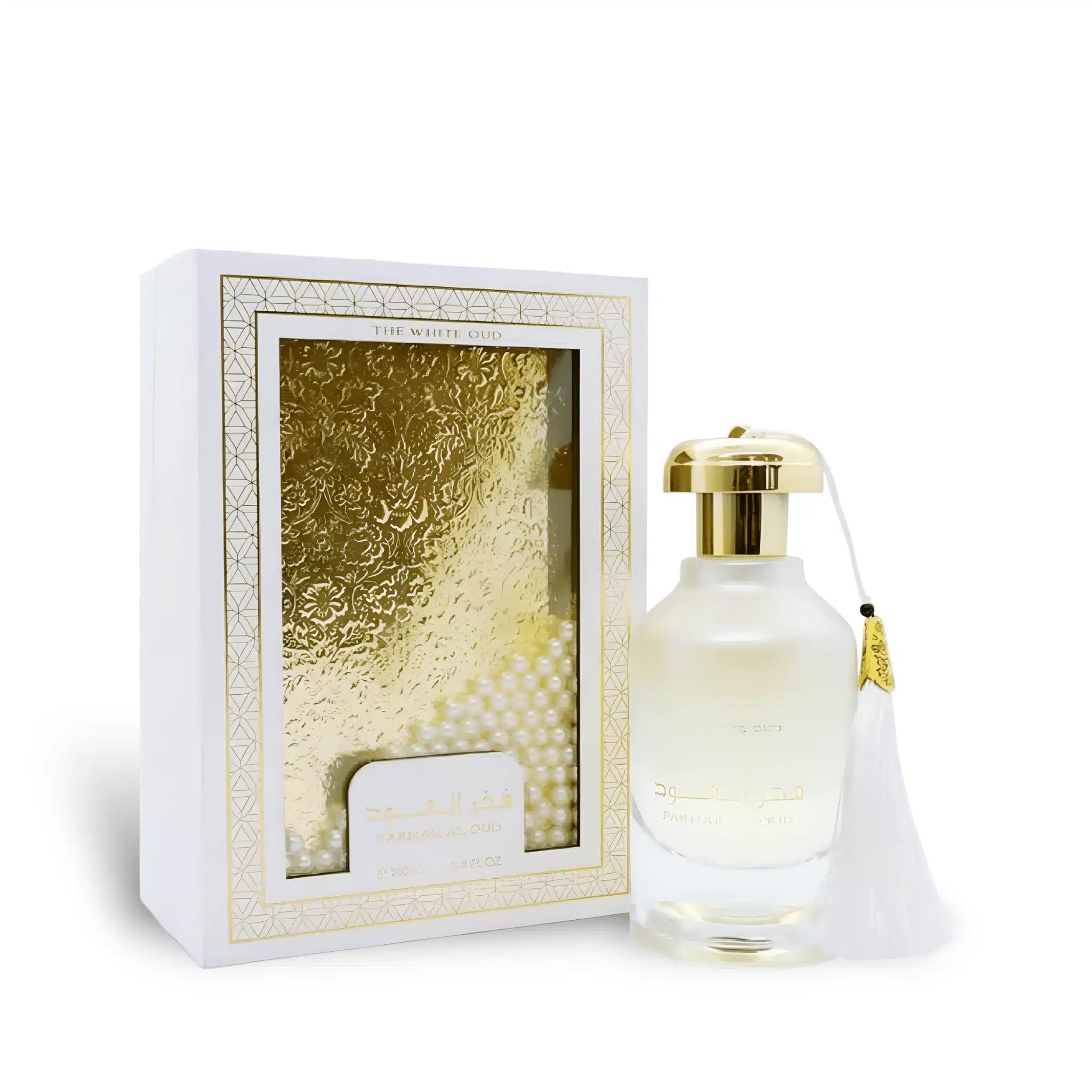 Fakhar Al Oud The White Oud 100ml Eau de Parfum by Ard Al Zaafaran bottle and box