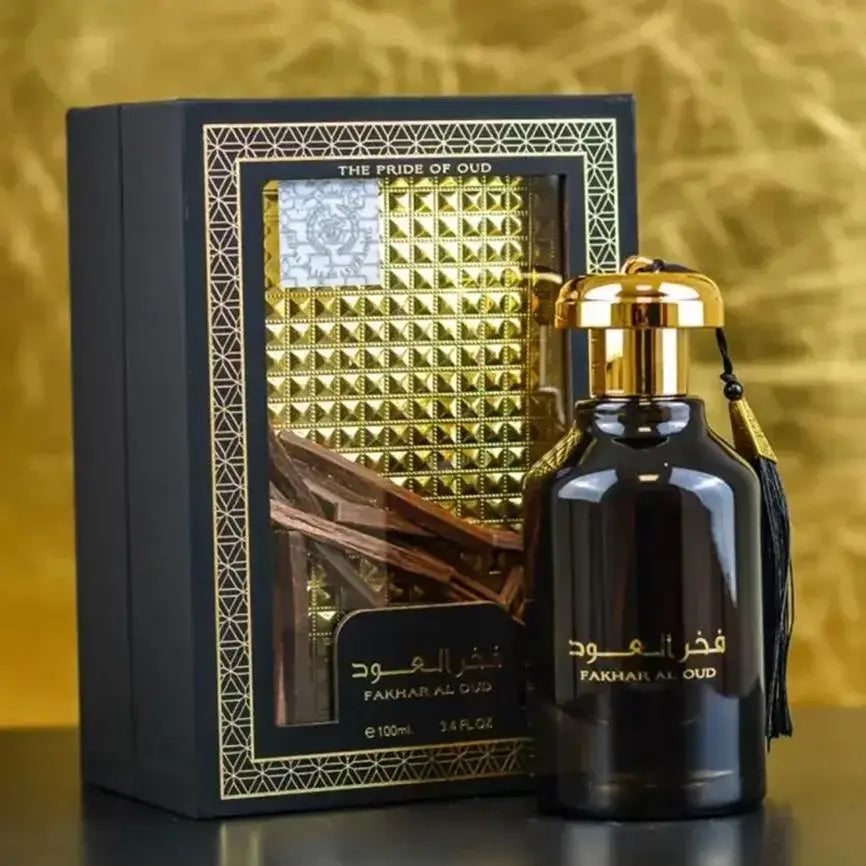 Fakhar Al Oud 100ml Eau de Parfum by Ard Al Zaafaran perfume bottle close up