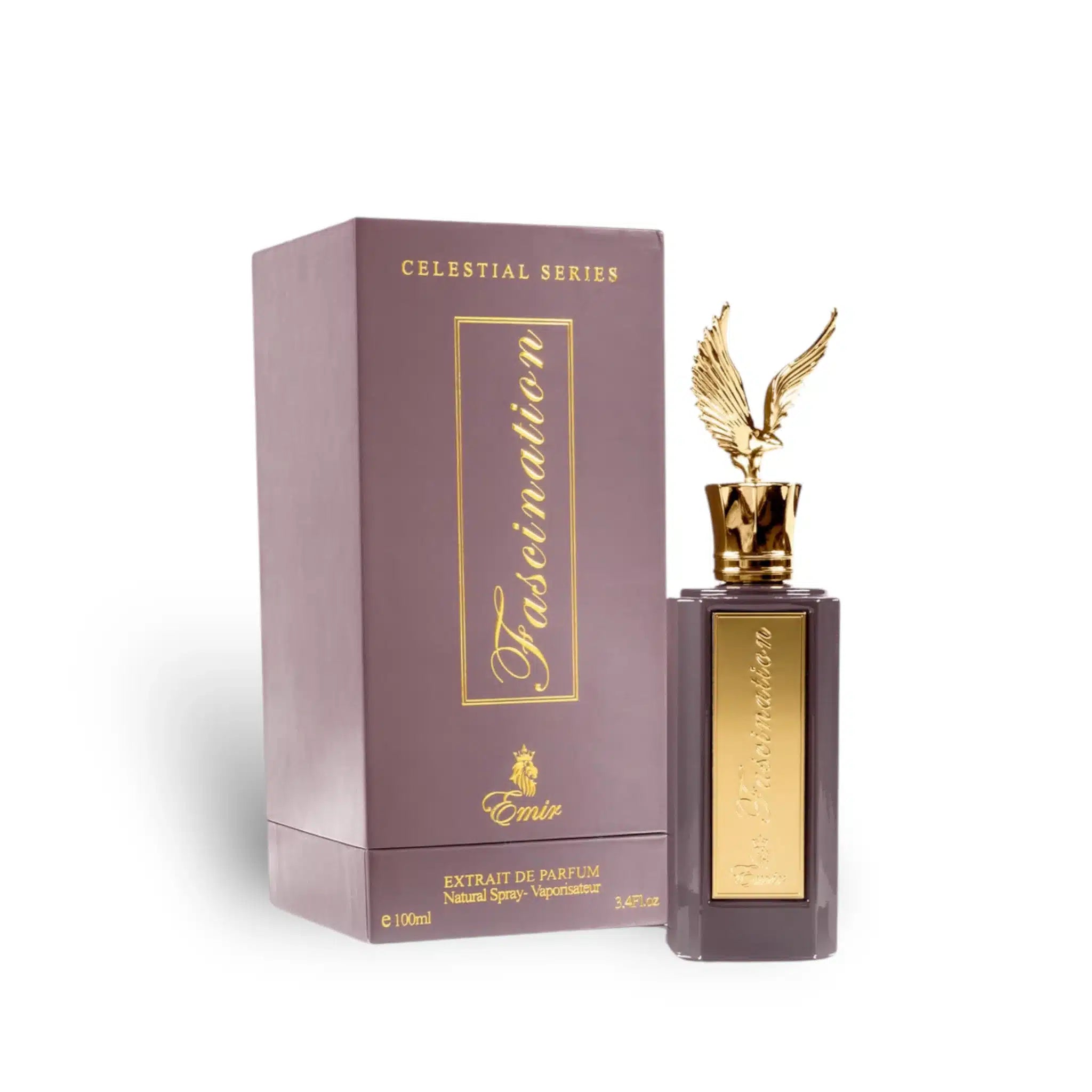 Fascination 100ml Extrait de Parfum by Paris Corner perfume bottle close up