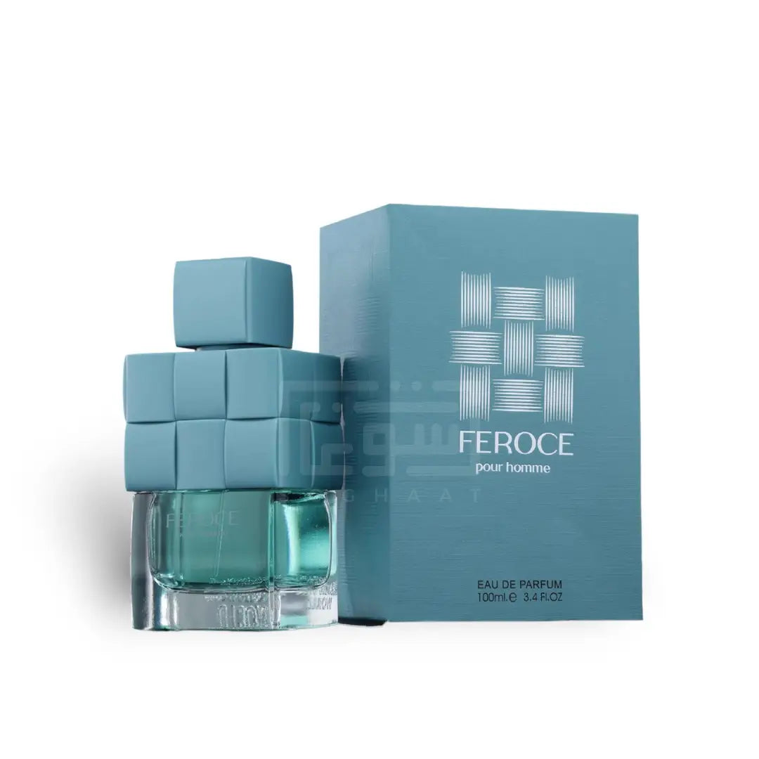 Feroce Pour Homme 100ml Eau de Parfum by Fragrance World bottle and box