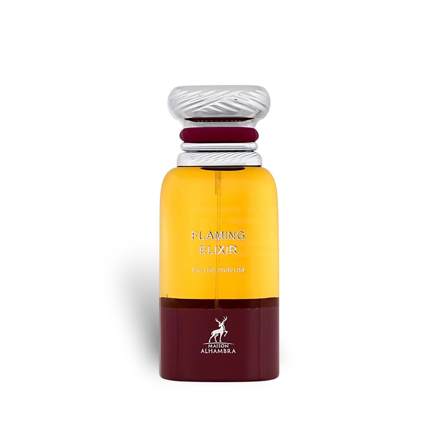 Flaming Elixir 80ml Eau de Parfum by Maison Alhambra fragrance packaging front view