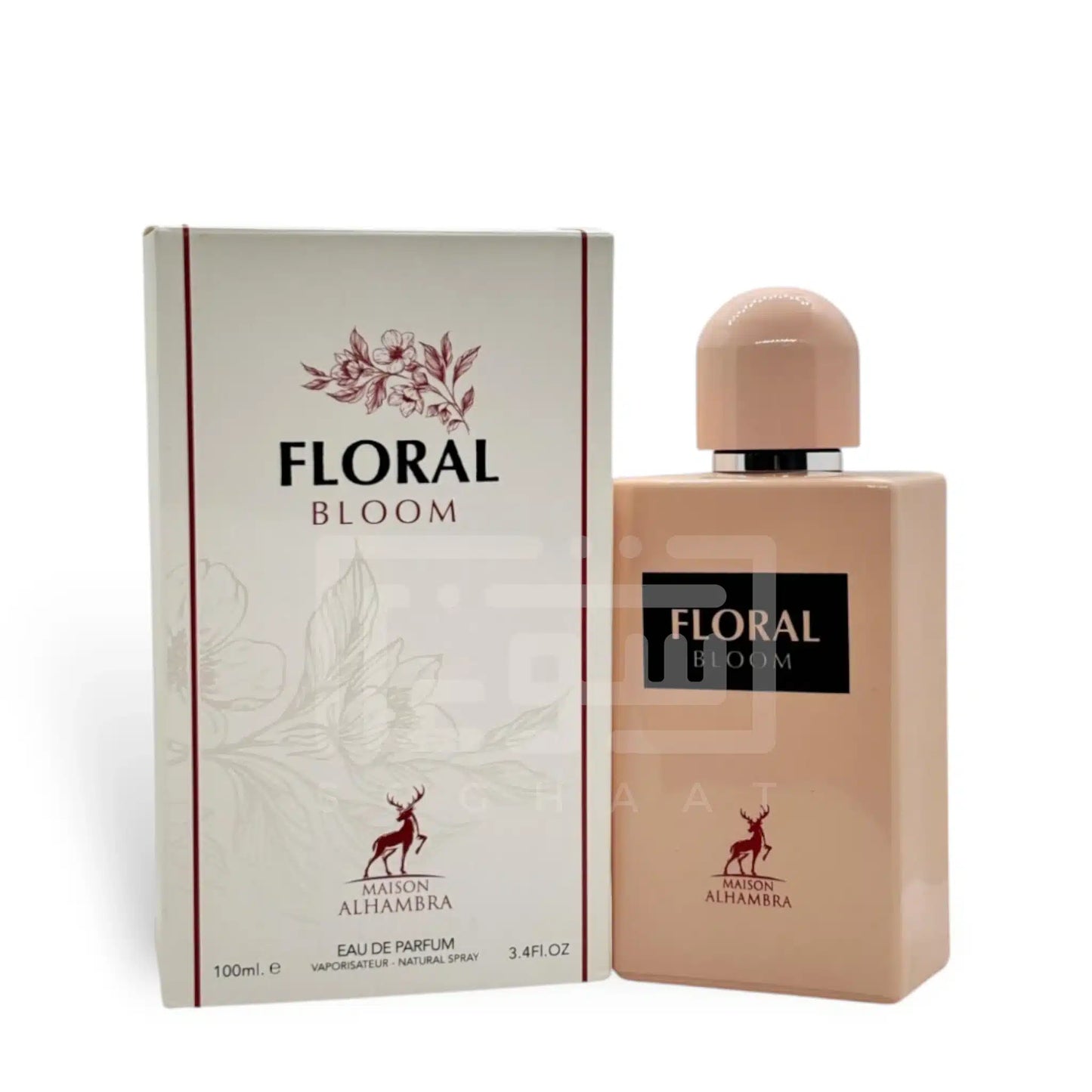 Floral Bloom 100ml Eau de Parfum by Maison Alhambra bottle and box
