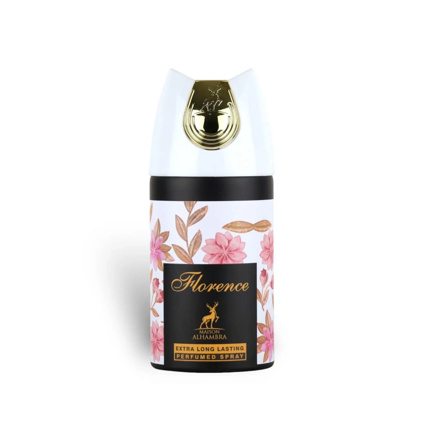 Florence Perfumed 250ml Body Spray by Maison Alhambra body spray can and packaging