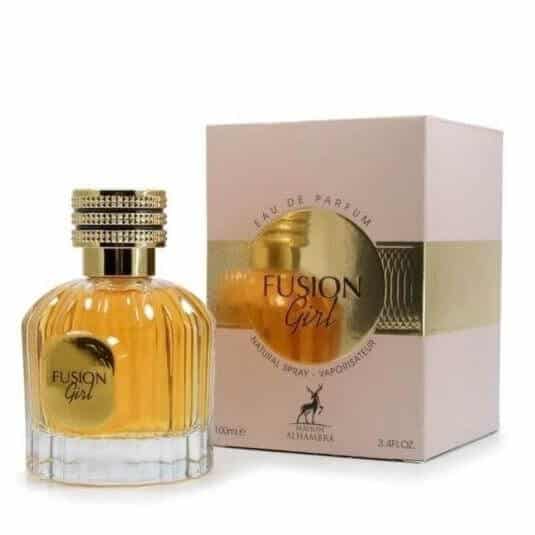 Fusion Girl 100ml Eau de Parfum by Maison Alhambra perfume bottle close up