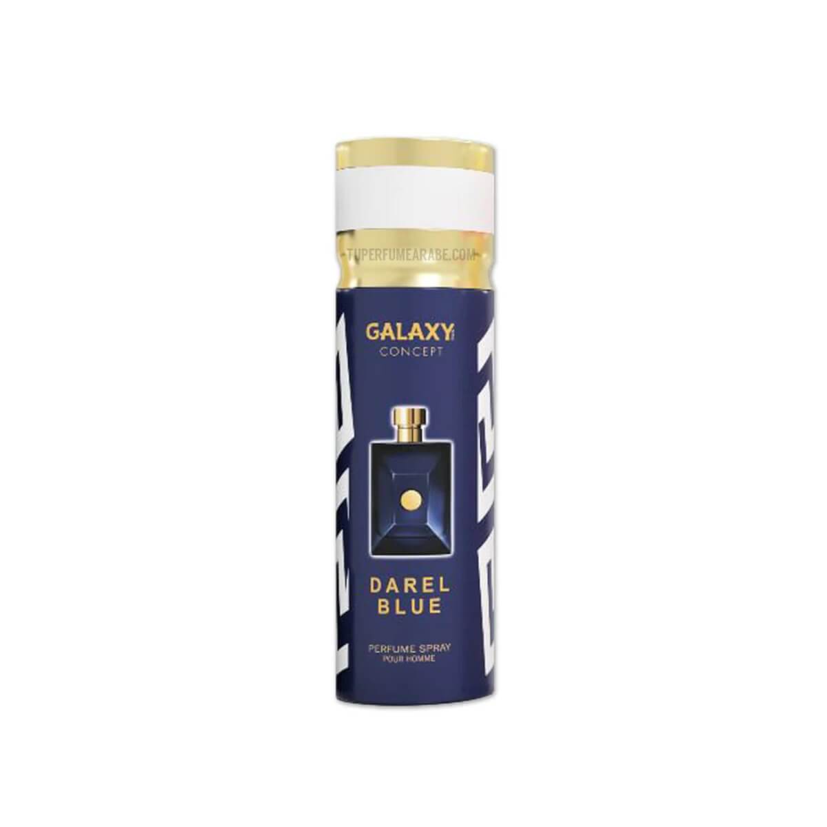 Galaxy Concept Darel Blue Parfum Pour Homme 200ml Body Spray by Galaxy Concept body spray can and packaging