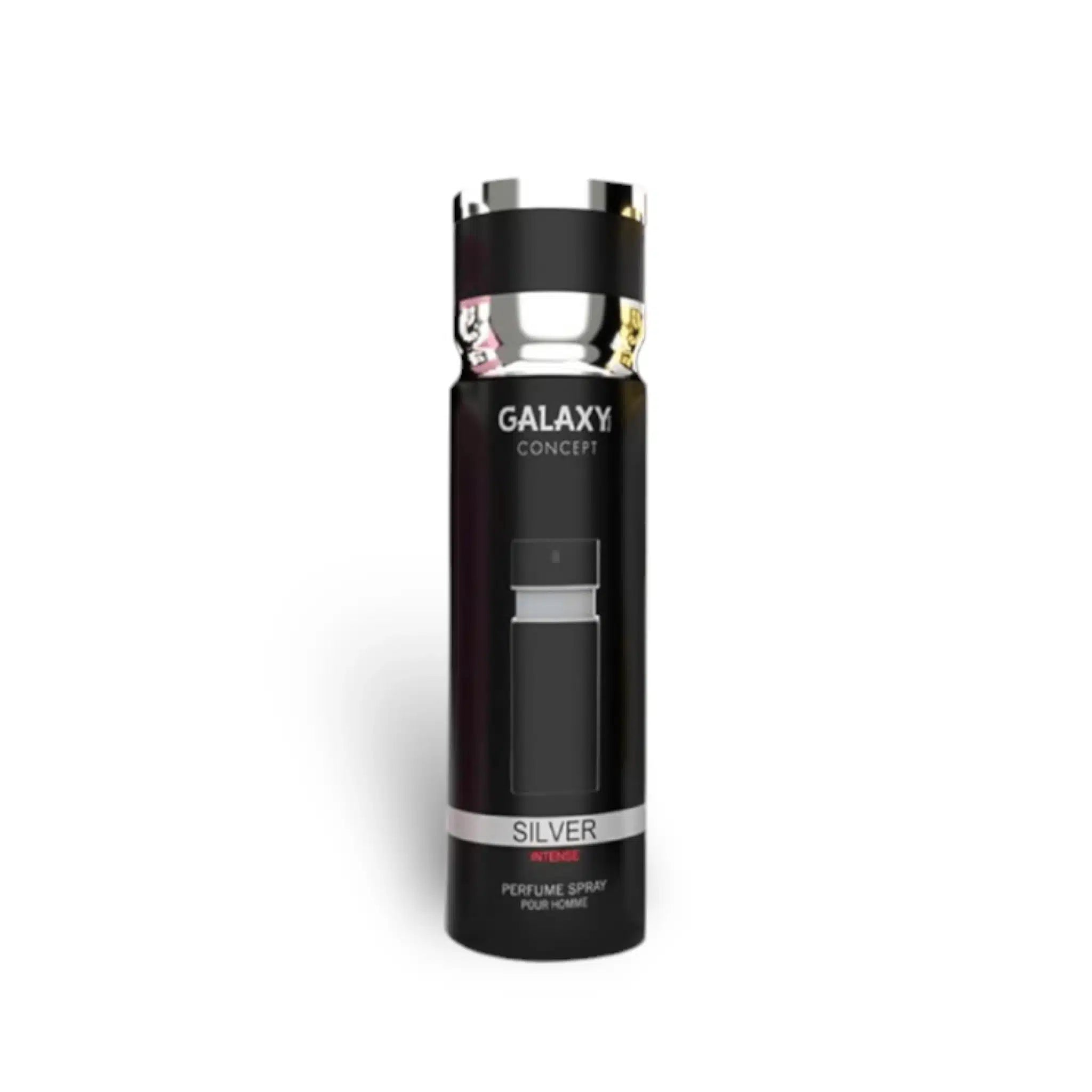 Galaxy Concept Silver Intense Men 200ml Body Spray by Galaxy Concept body spray bottle