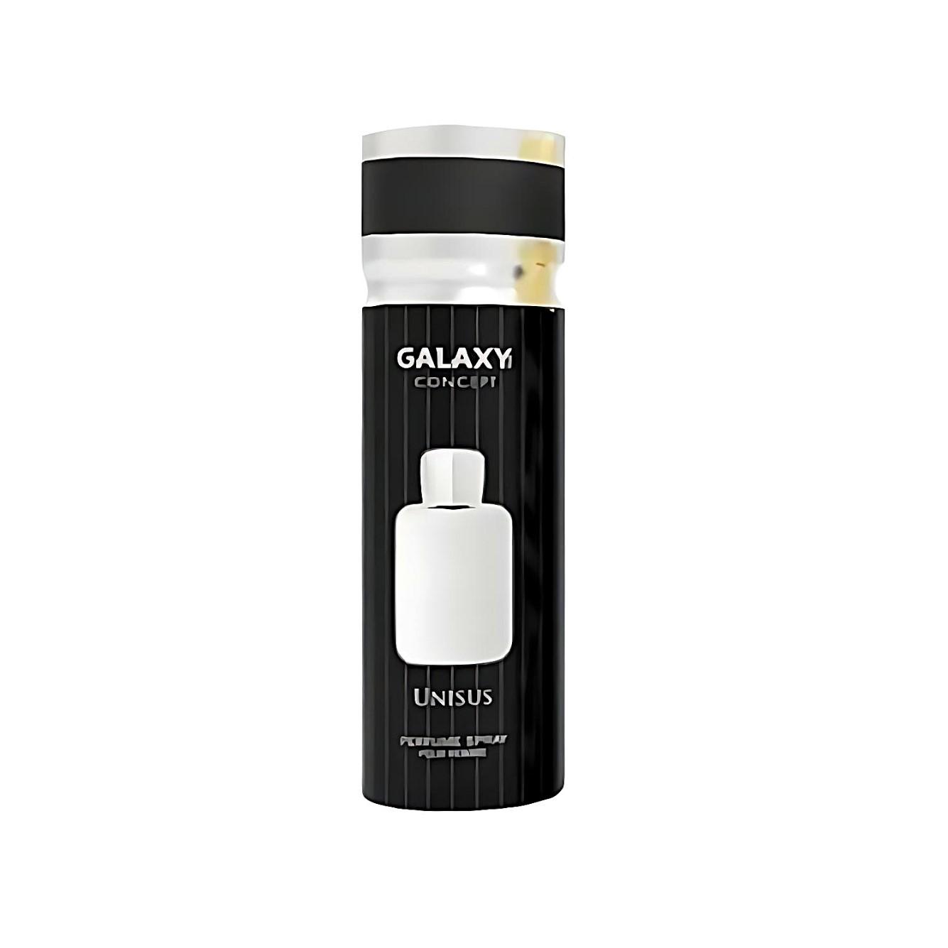Galaxy Concept Unisus Pour Homme 200ml Body Spray by Galaxy Concept body spray can and packaging
