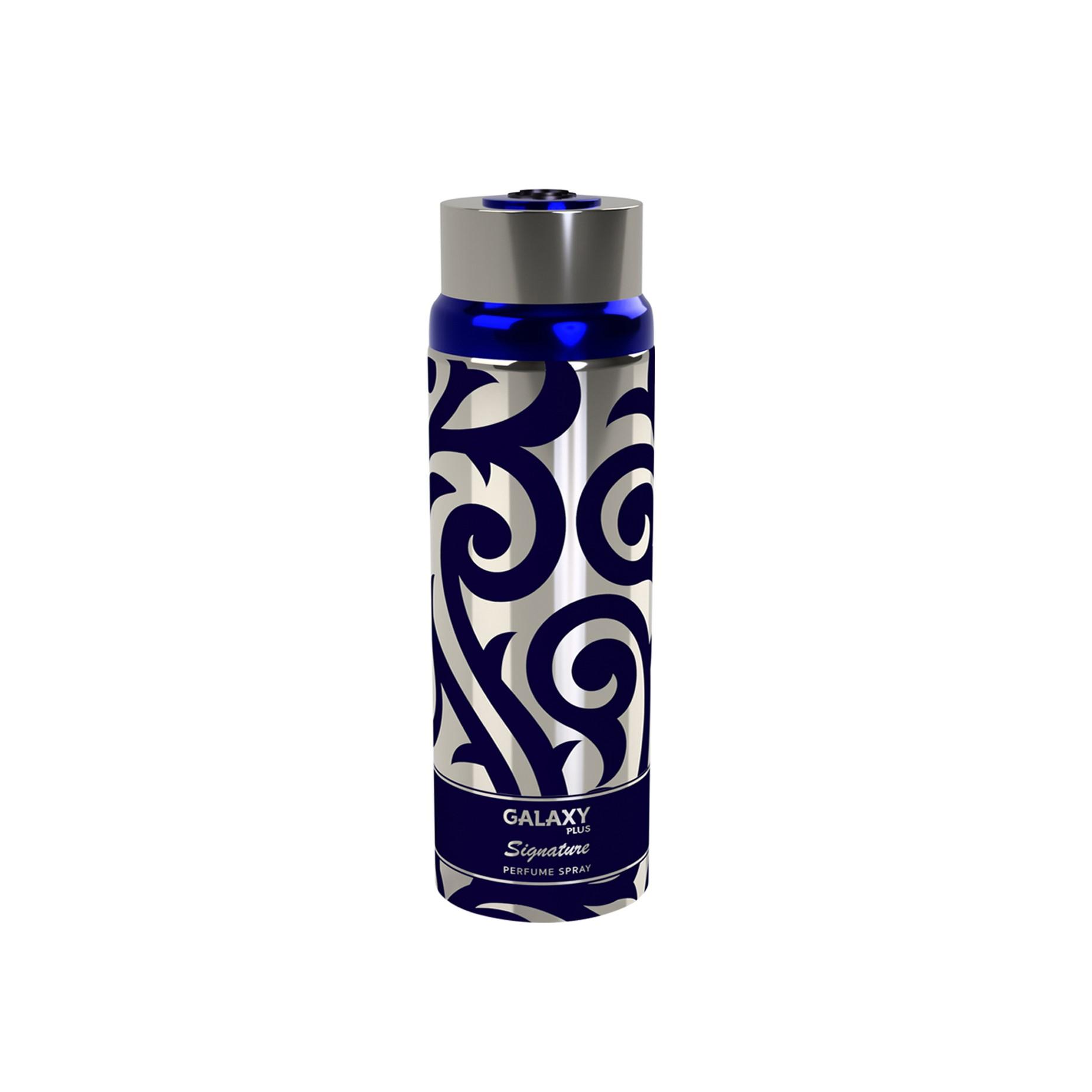 Galaxy Plus Signature Blue 200ml Body Spray by Galaxy Concept body spray can and packaging