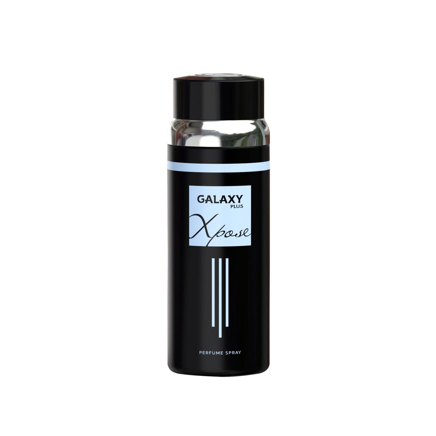 Galaxy Plus Xpose Black 200ml Body Spray by Galaxy Concept body spray can and packaging