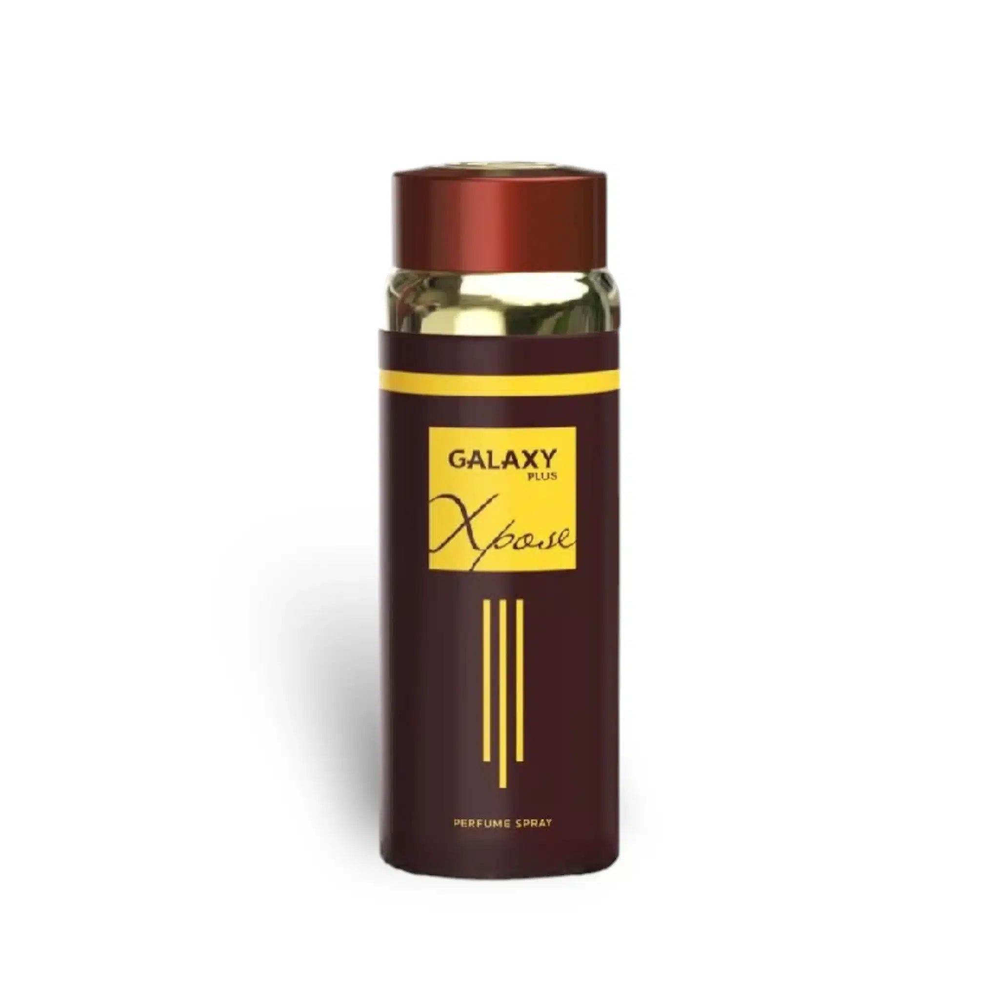 Galaxy Plus Xpose Brown 200ml Body Spray by Galaxy Concept body spray can and packaging