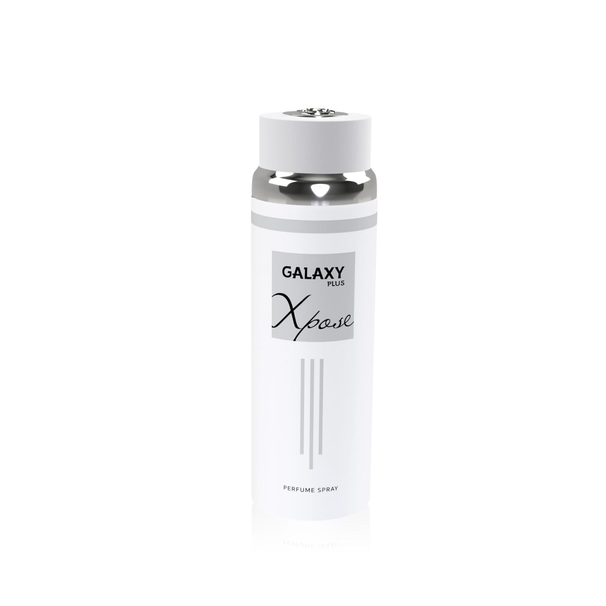 Galaxy Plus Xpose White 200ml Body Spray by Galaxy Concept body spray can and packaging