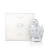 Ghala Zayed Luxury Silver 100ml Eau de Parfum by Ard Al Khaleej bottle and box