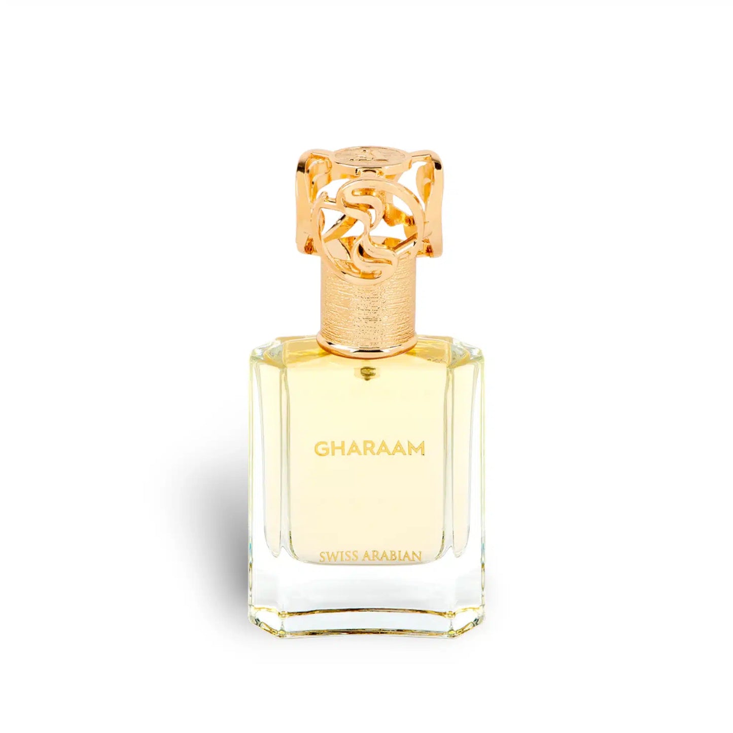 Gharaam 50ml Eau de Parfum by Swiss Arabian perfume bottle close up